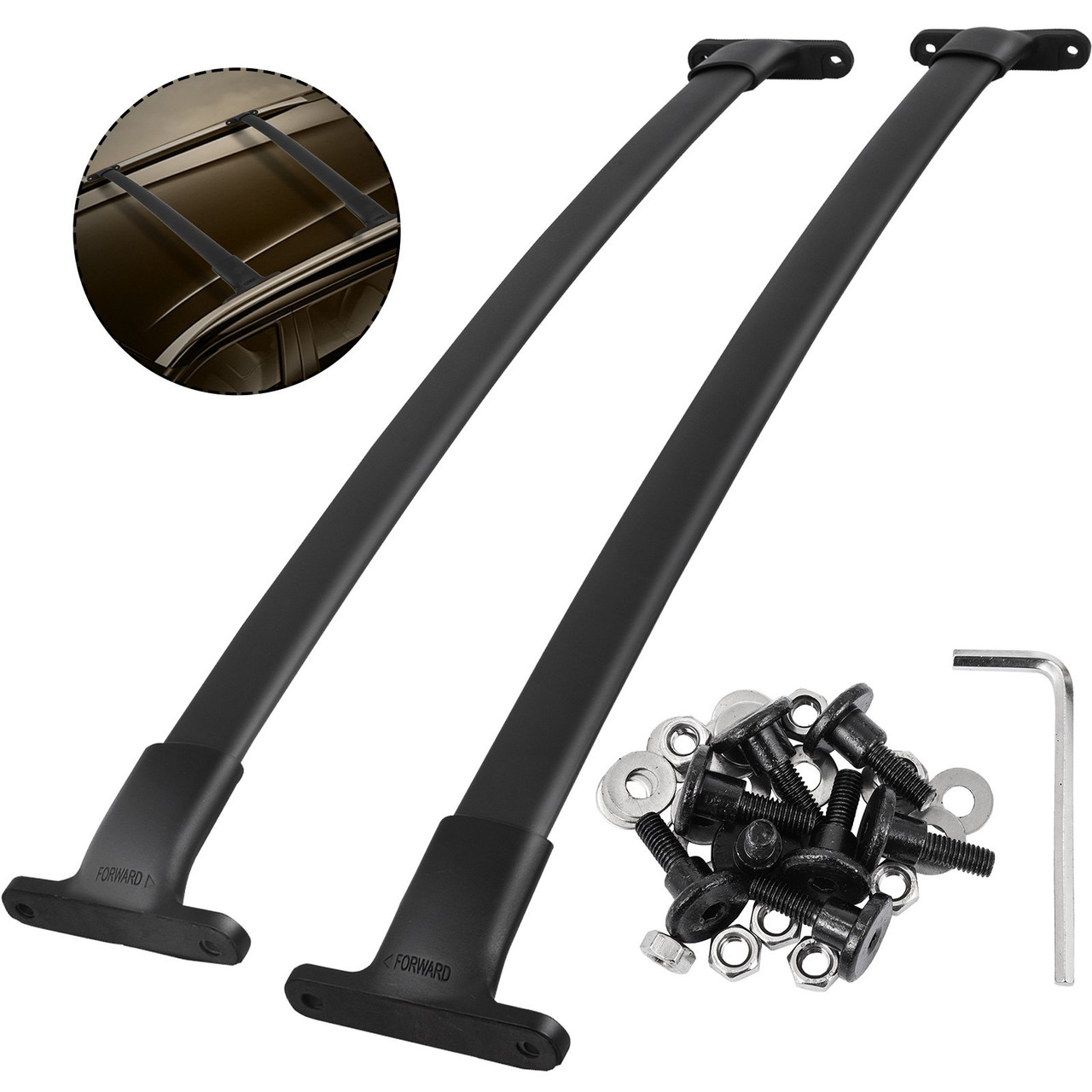 New For 2016 2017 2018-19 Ford Explorer Roof Rack Top Rails Cross Bars Luggage Carrier