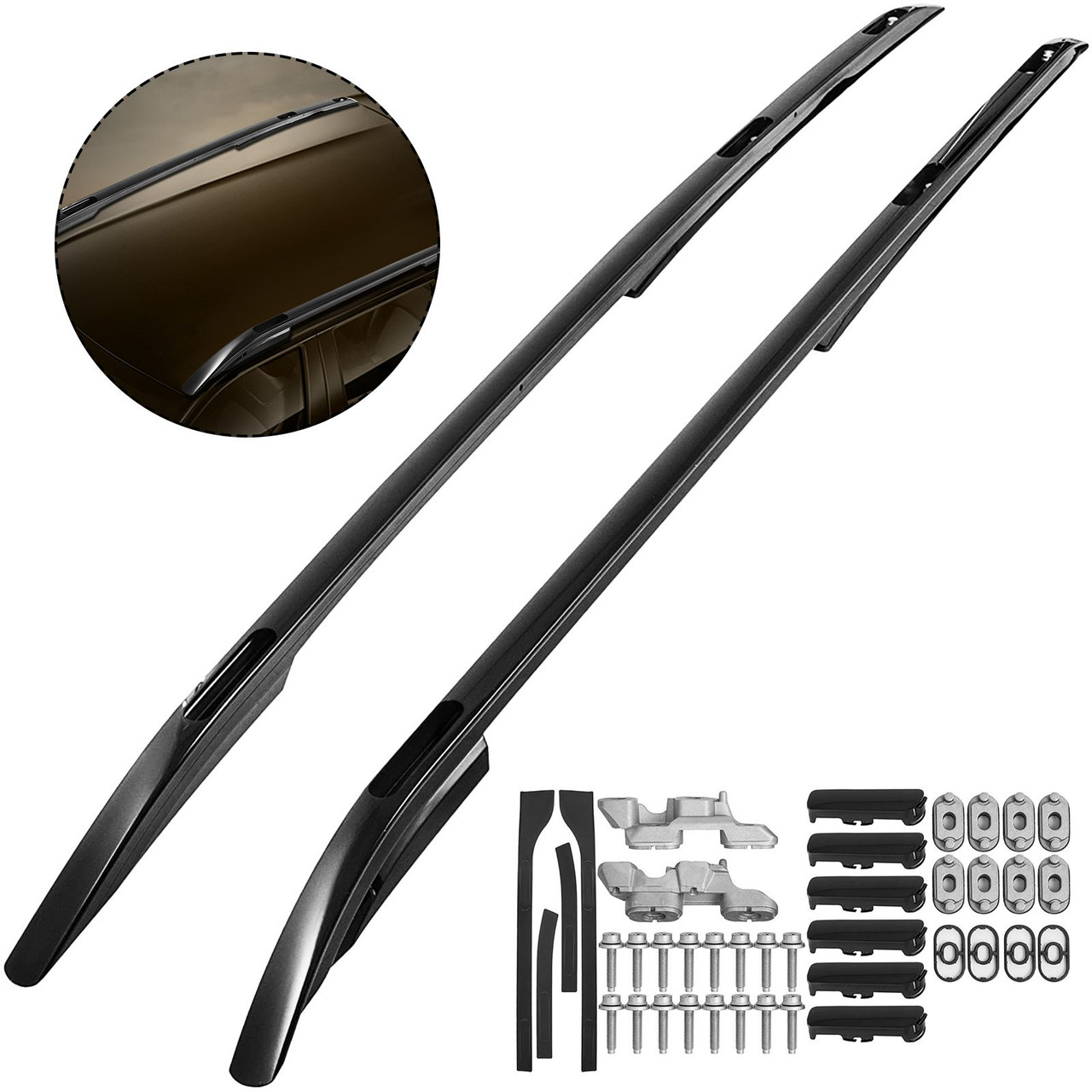 Aluminium Roof Rails Baggage Luggage Rack Side Rail Bars for Land Rover Discovery 5