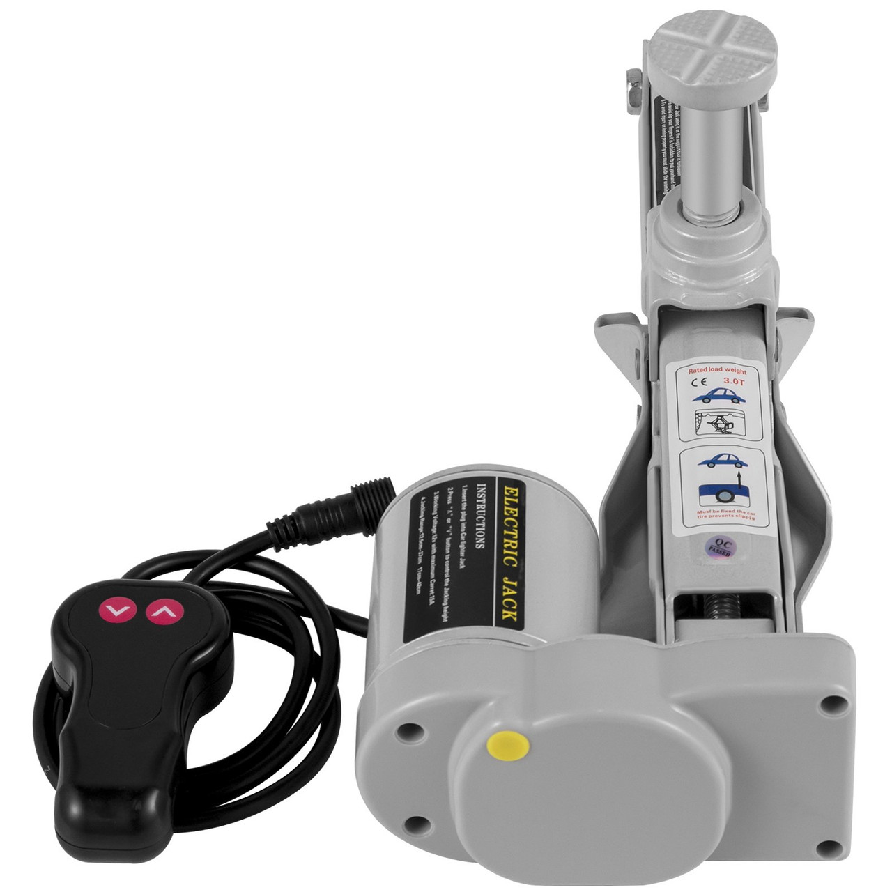 Electric Car Jack 3 Ton 12V Floor Jack, All-in-One Electric Scissor Jack, 120-370/170-420MM Lifting Range Scissor Lift Jack, Automatic Car Repair Tool with Tool Case, for Sedans and SUV Repair