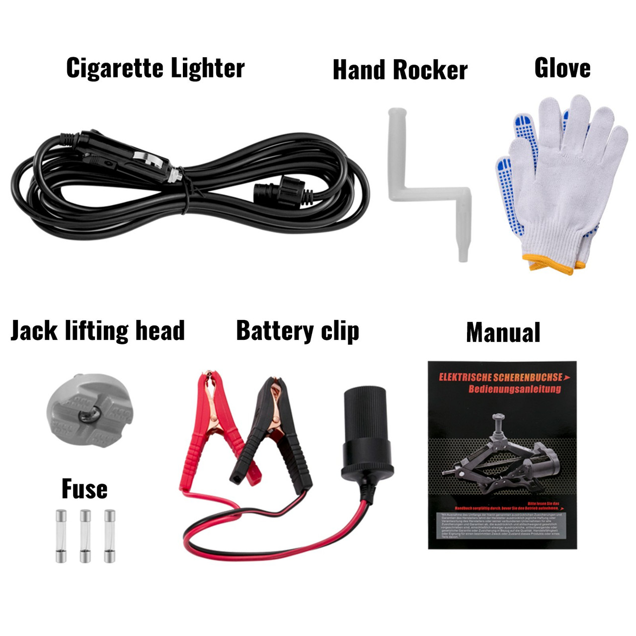 Electric Car Jack 3 Ton 12V Floor Jack, All-in-One Electric Scissor Jack, 120-370/170-420MM Lifting Range Scissor Lift Jack, Automatic Car Repair Tool with Tool Case, for Sedans and SUV Repair