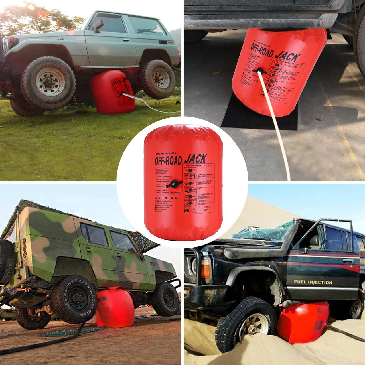 Air Jack Exhaust 4x4 Off Road 4 Tonne Lift Capacity Most Durable Hose Extension