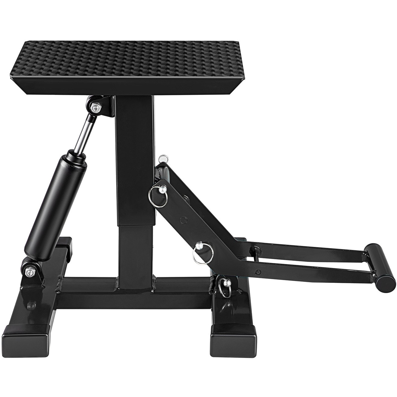 Motorcycle Dirt Bike Lift Stand, 400 Lbs Heavy Duty Motorcycle Lift Repair Stand, 9.0"-16.5" Adjustable Steel Lift Stand Dirt Bike Maintenance Table Rack, Black Jack Hoist Height Lifting Stand