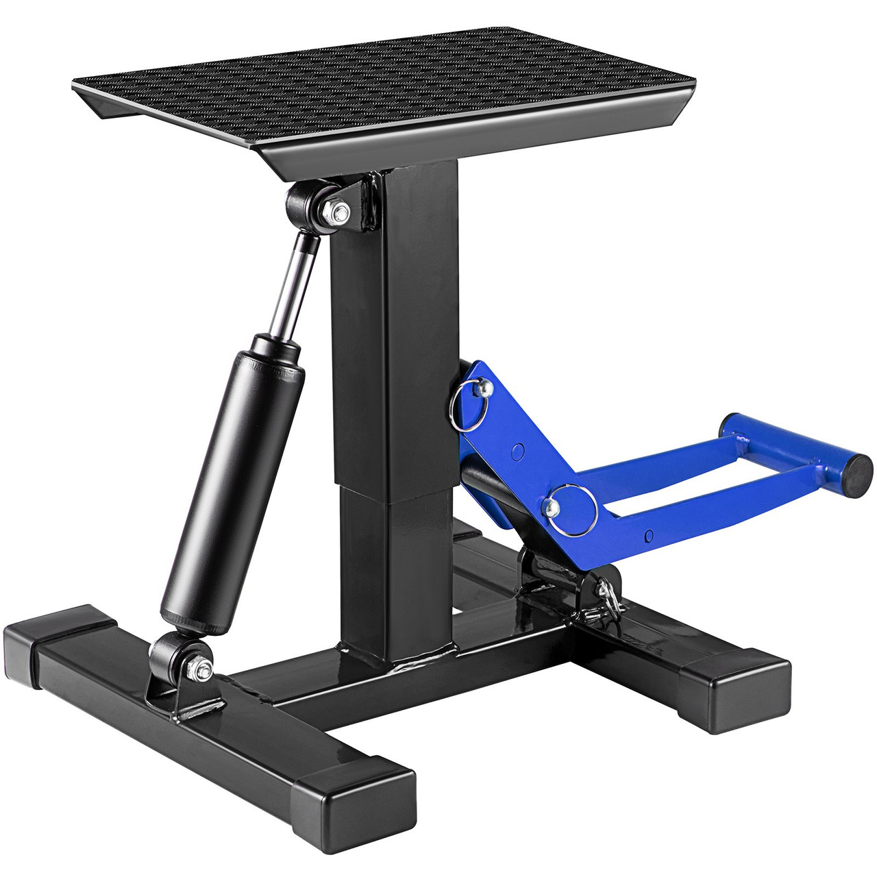 Motorcycle Dirt Bike Lift Stand, 400 Lbs Heavy Duty Motorcycle Lift Repair Stand, 9.0"-16.5" Adjustable Steel Lift Stand Dirt Bike Maintenance Table Rack, Black/Blue Jack Hoist Height Lift Stand