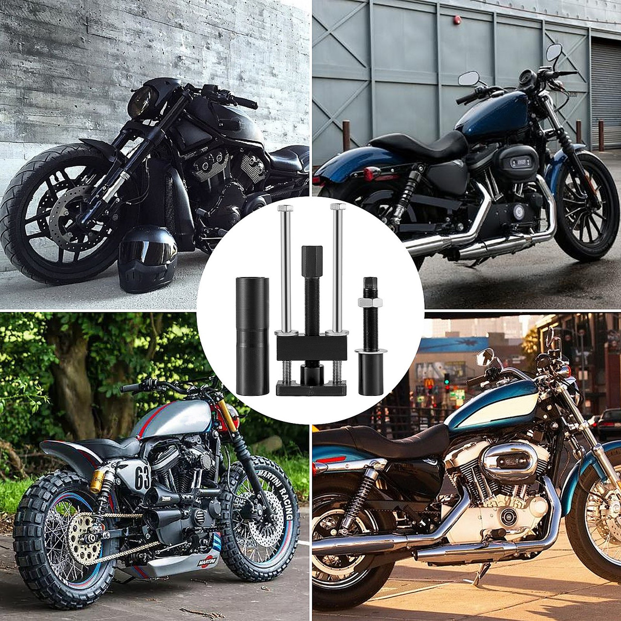 Mainshaft Bearing Race Tool, Inner Race Puller, Transmission Bearing Puller, Quickly Removes, Heavy Duty Puller and Installer Set Compatible with Specific Motorcycle 1984-Present