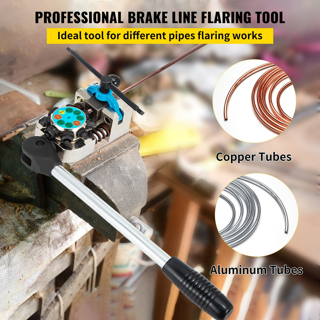 Brake Line Flaring Tool Kit Double Flaring Tool 45Ã¸ for 3/16" to 3/8" Tube
