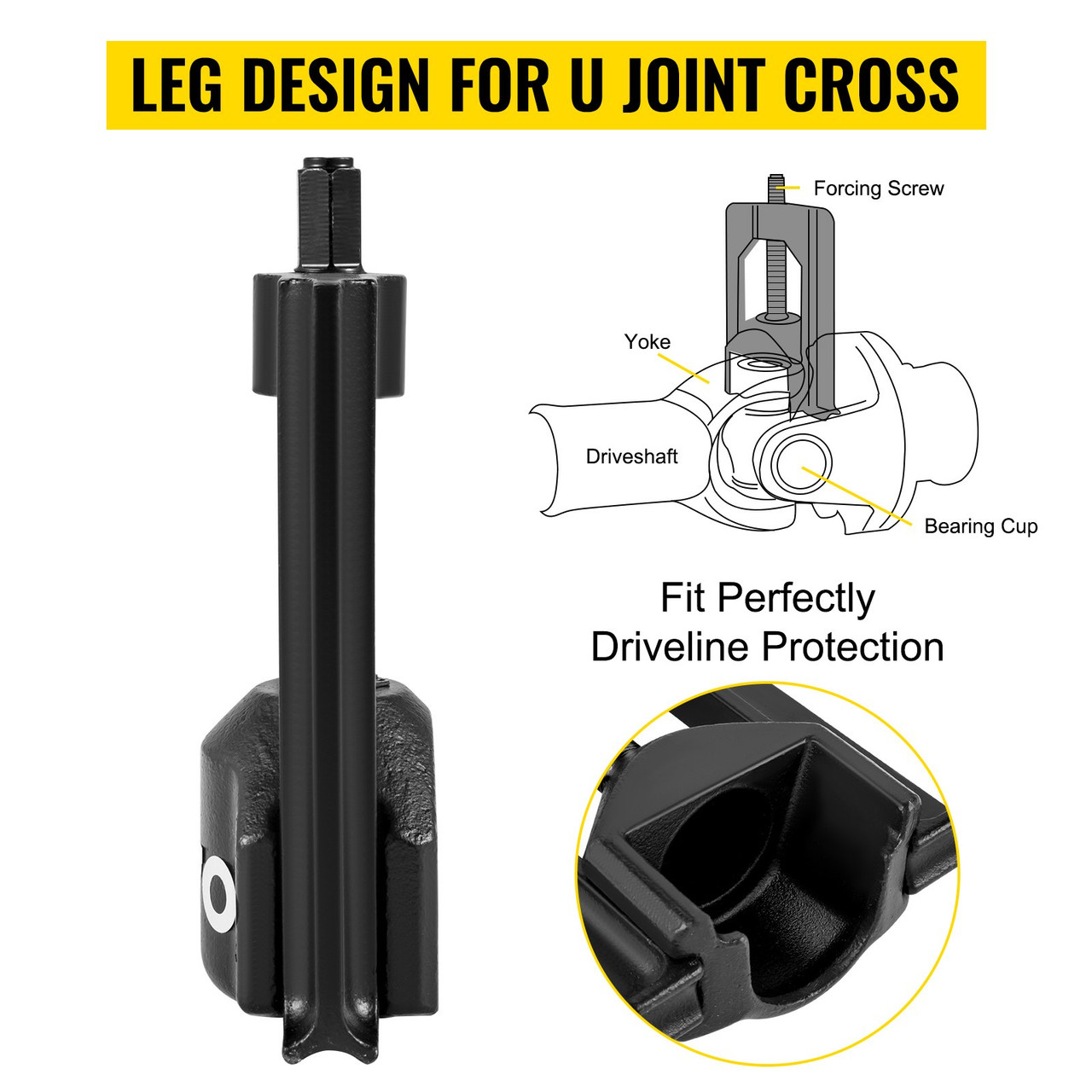 U Joint Puller, U Joint Tool Works On Most Class 7 and Class 8 Trucks, Easy-to-Use Universal Joint Puller