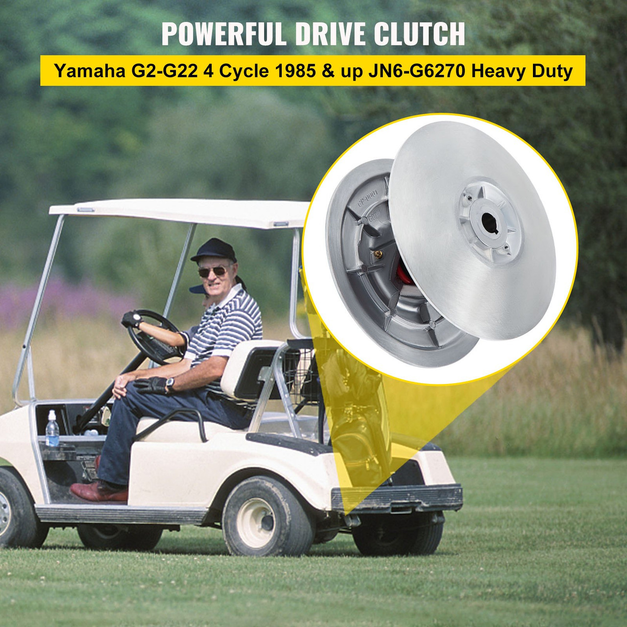 Yamaha Golf Cart Driven Secondary Clutch & Drive Belt G2-g22 Clutch Sheave