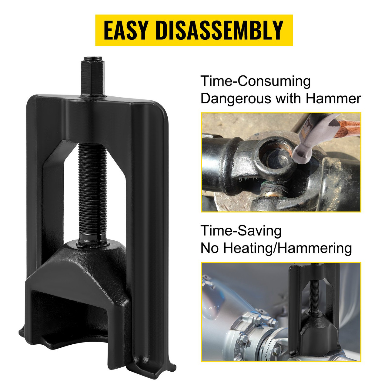 U Joint Puller, Class 1-3 Universal Joint Puller, 1.0" - 1.25" Automotive U Joint Puller, U Joint Removal Tool with Removal Hook Set, Heavy-Duty Steel Material U-Joint Remover Cup Puller Tool