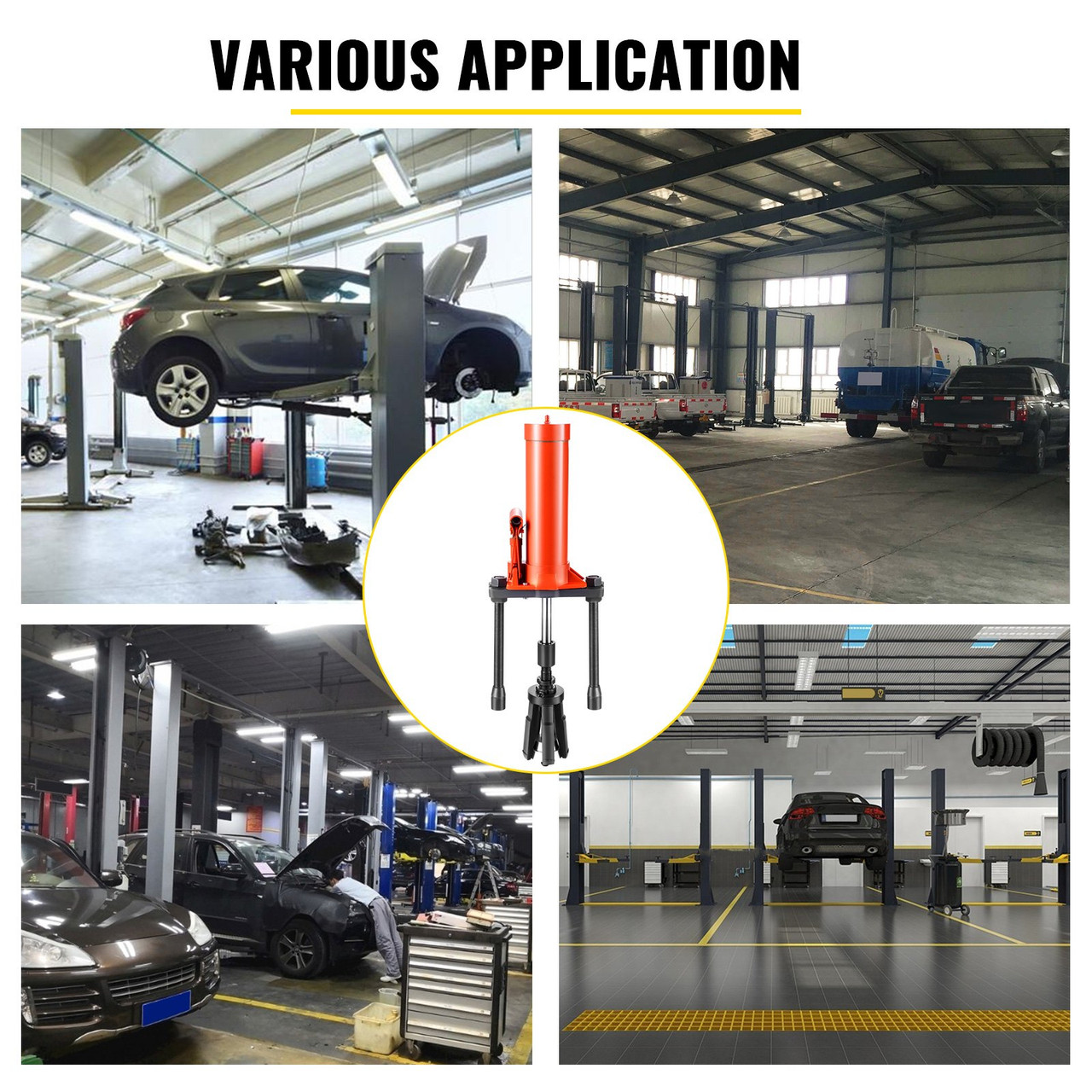 Hydraulic Cylinder Liner Puller 15 Ton Liner Puller Tool, Both Dry-Type and Wet-Type Fit Diameter of 80mm-140 mm, Universal Cylinder Liner Puller Tool Set for auto Repair and Disassembly