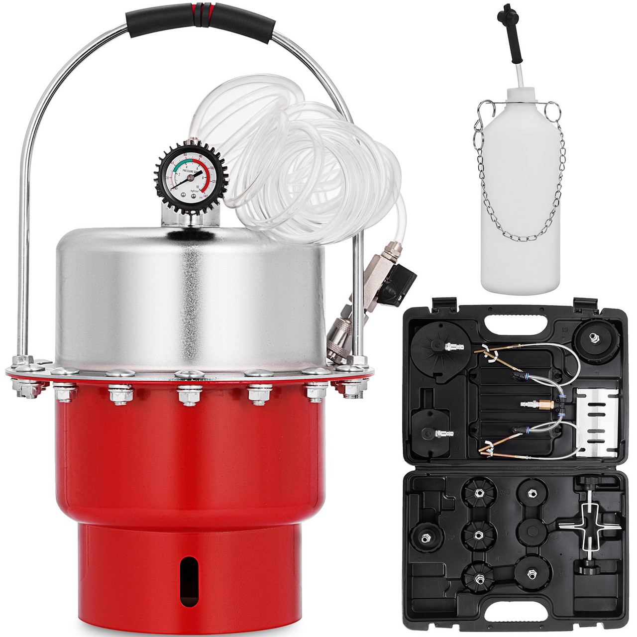 Pneumatic Air Pressure Bleeder Tool Kit Brake Bleeding Garage Workshop Mechanics