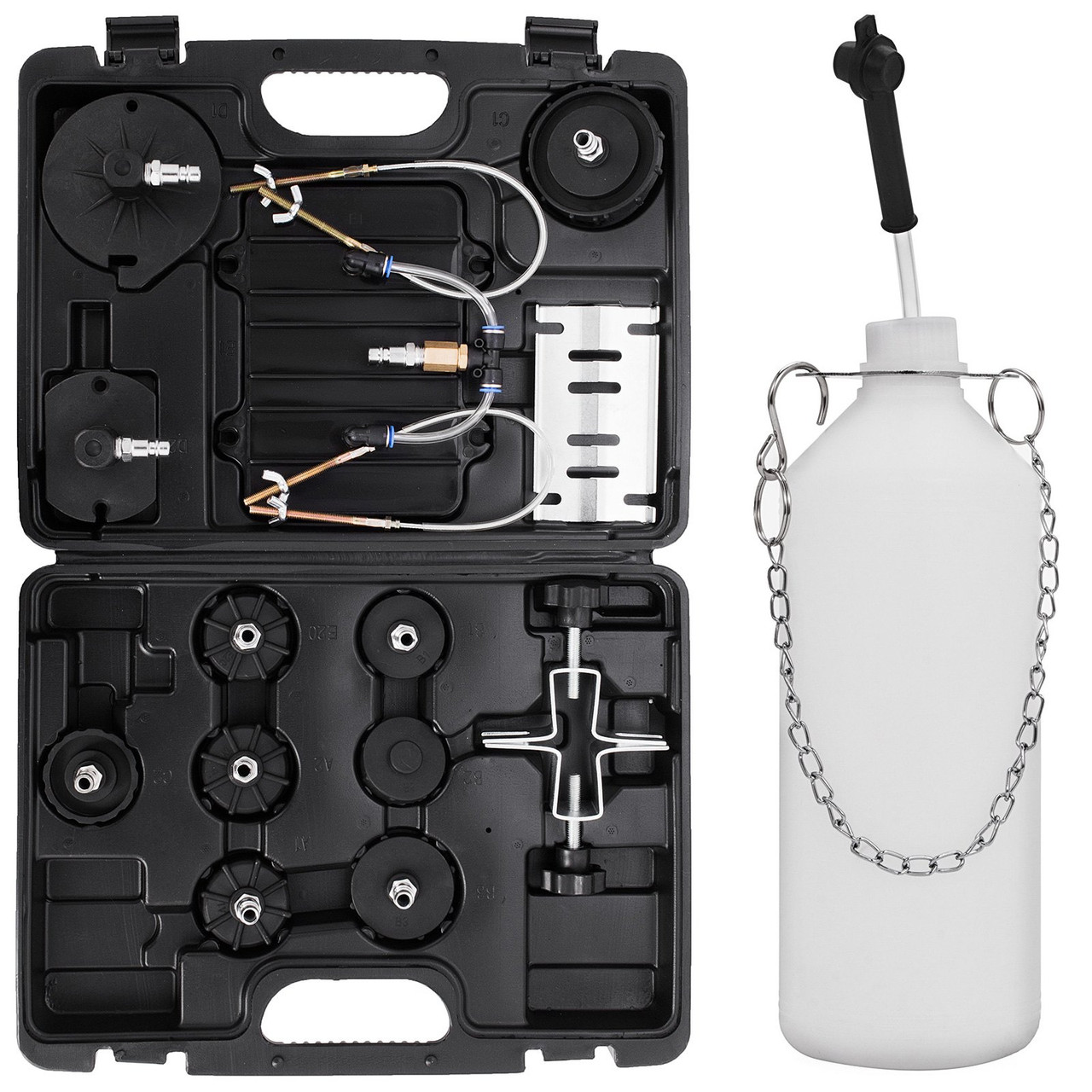 Pneumatic Air Pressure Bleeder Tool Kit Brake Bleeding Garage Workshop Mechanics