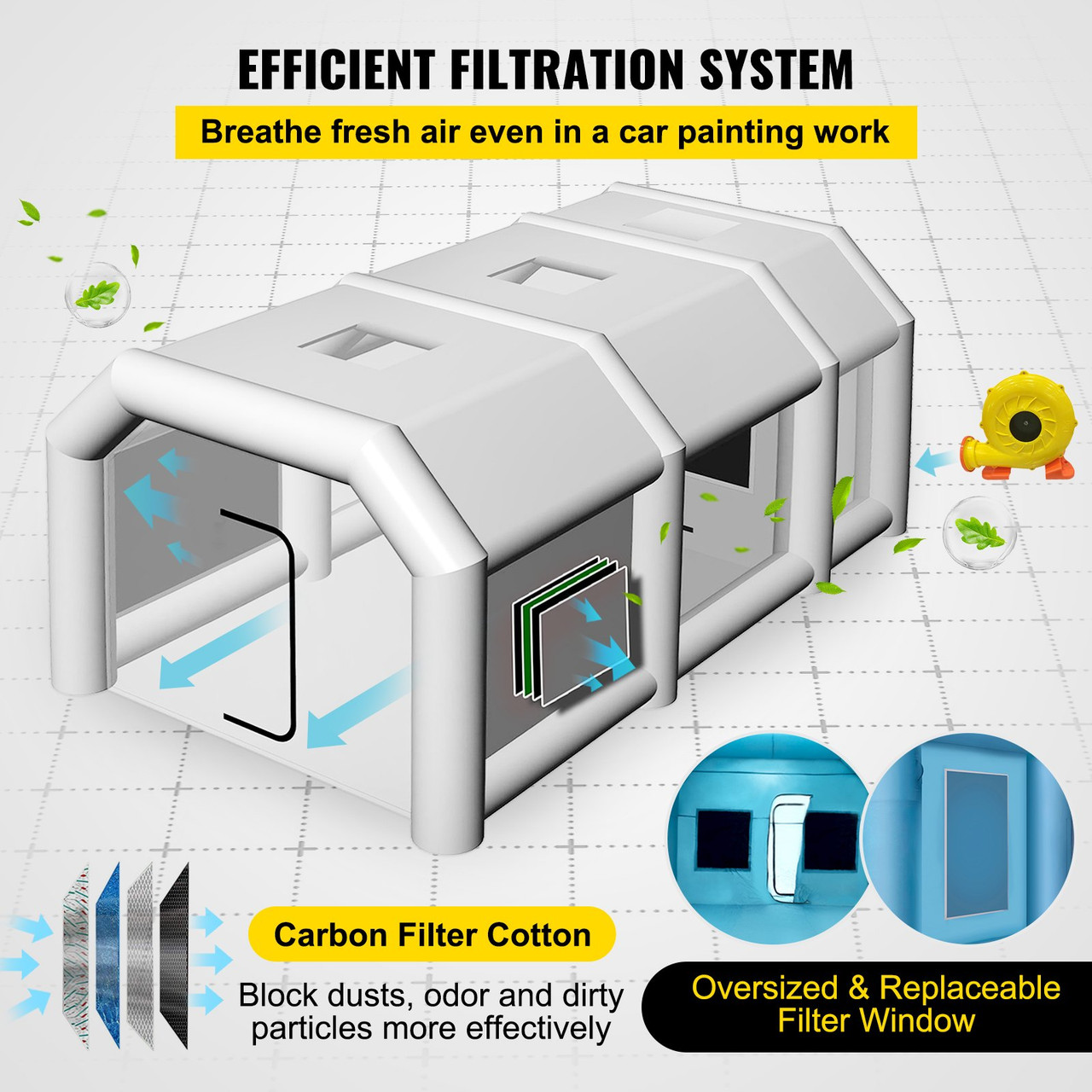 26x13x10Ft Inflatable Spray Booth Custom Tent Car Paint Booth Inflatable Car