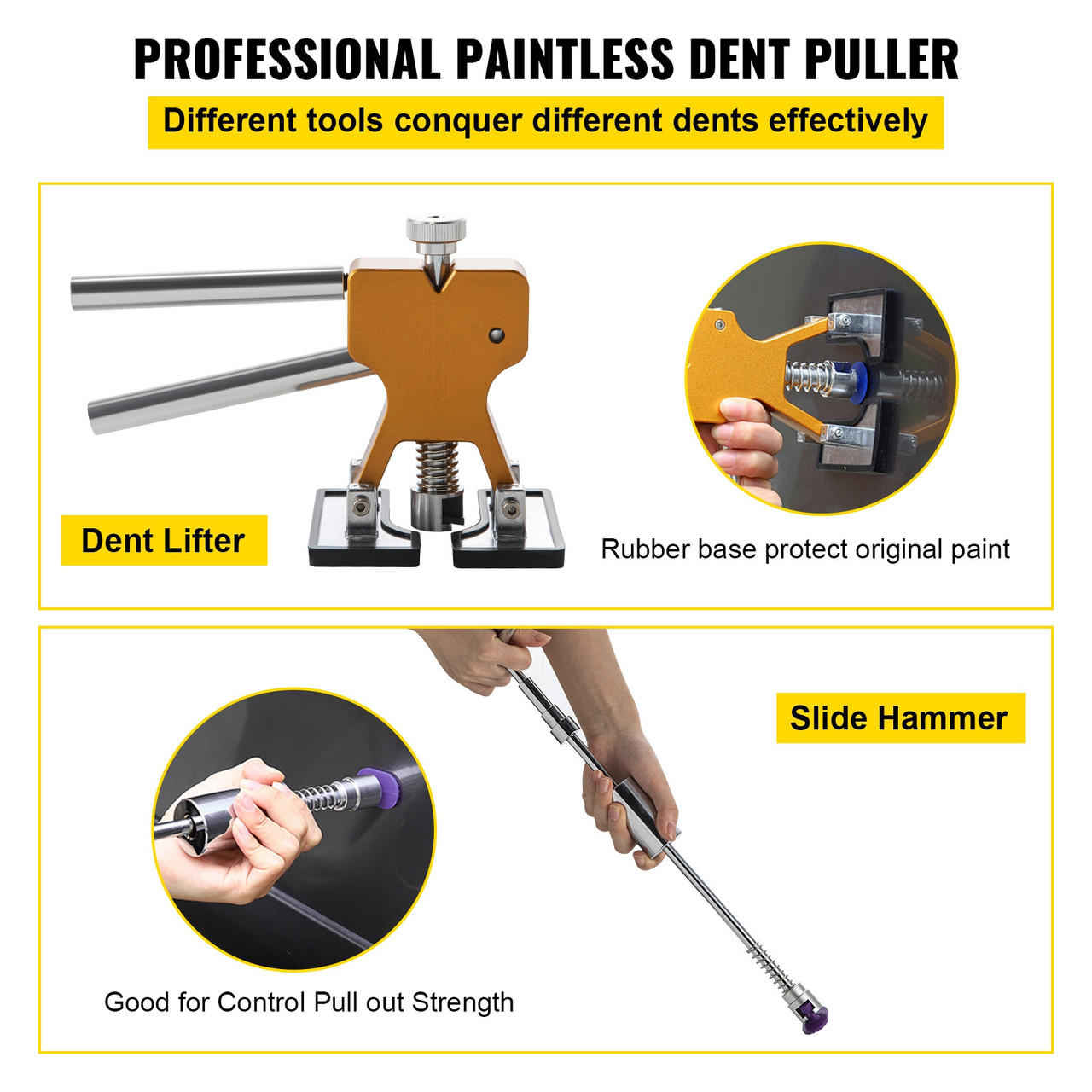 Dent Puller Paintless Dent Repair Kit Set Hail Damage Dent Removal