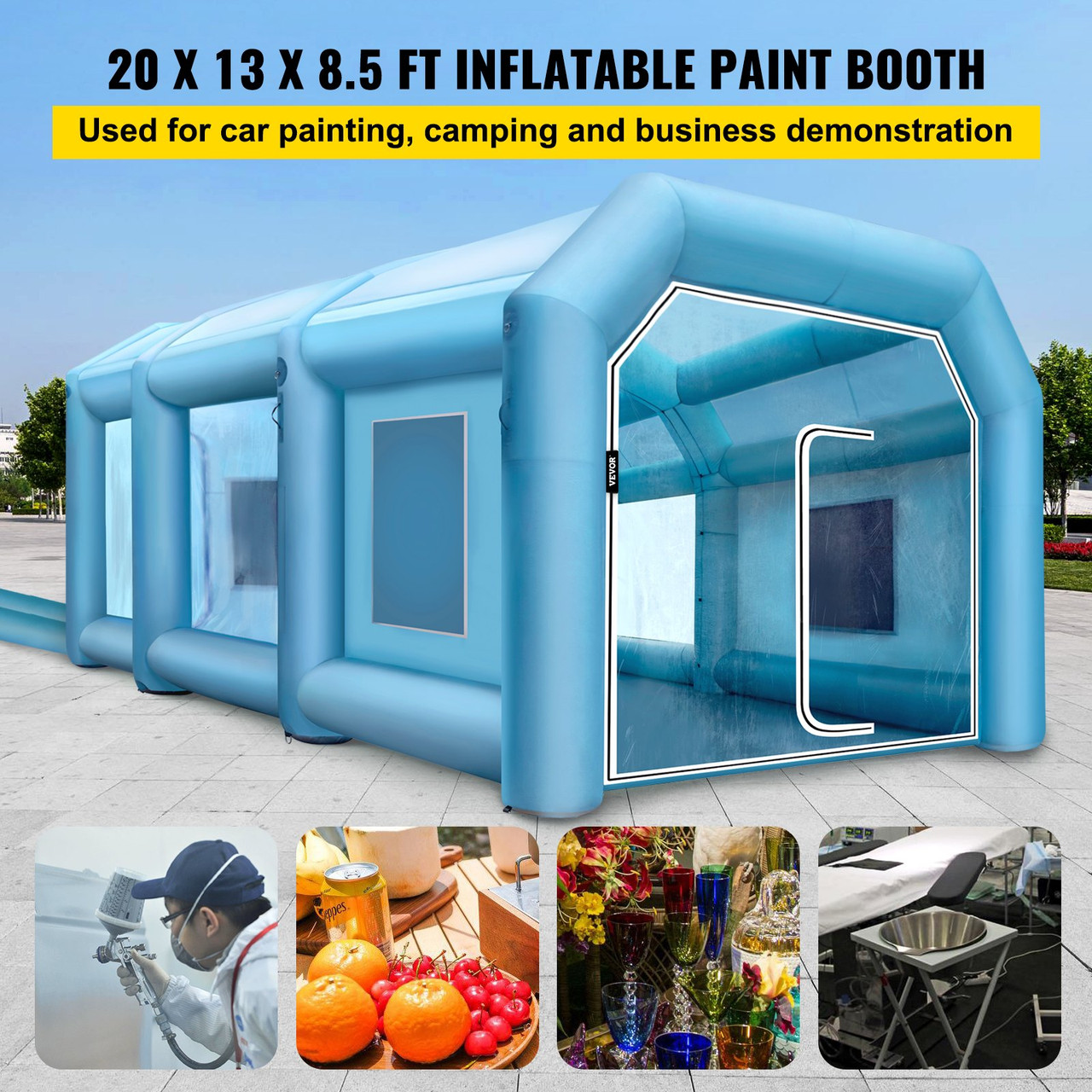 Inflatale Paint Booth 30X20X11.5FT Portable Spray Paint Tent Car Works –  flapkwan