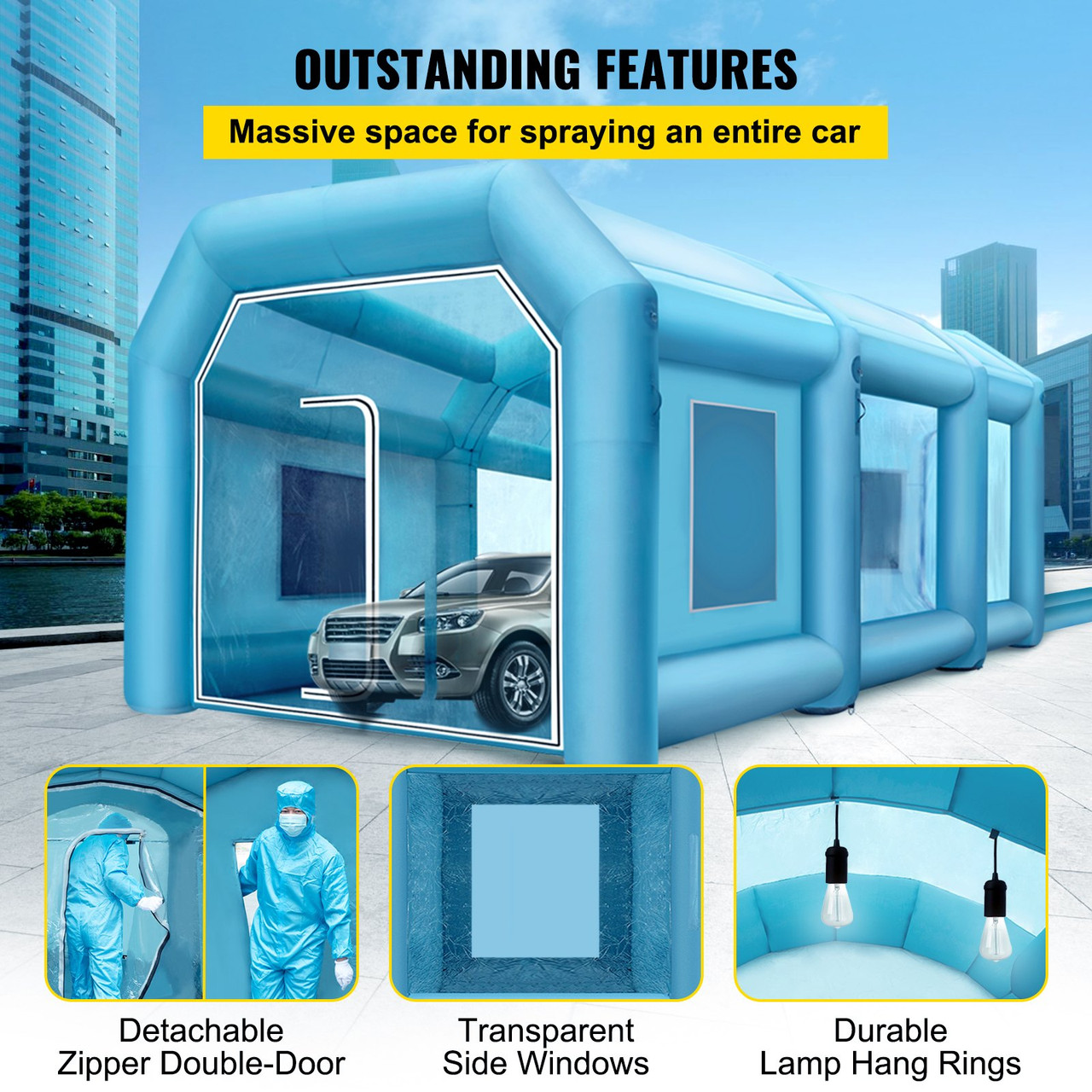 Car Paint Spray Booth Inflatable Paint Spray Tent Portable Cabin