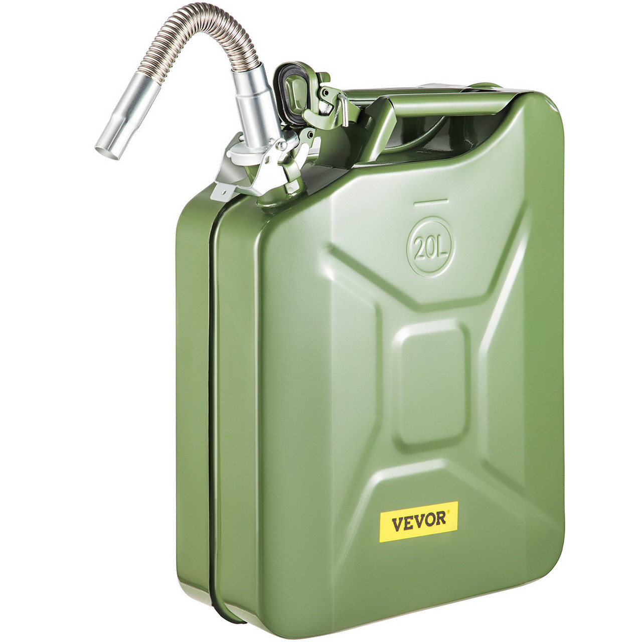 Oil Can 5.3 Gal / 20L Fuel Can with Flexible Spout for Cars Green