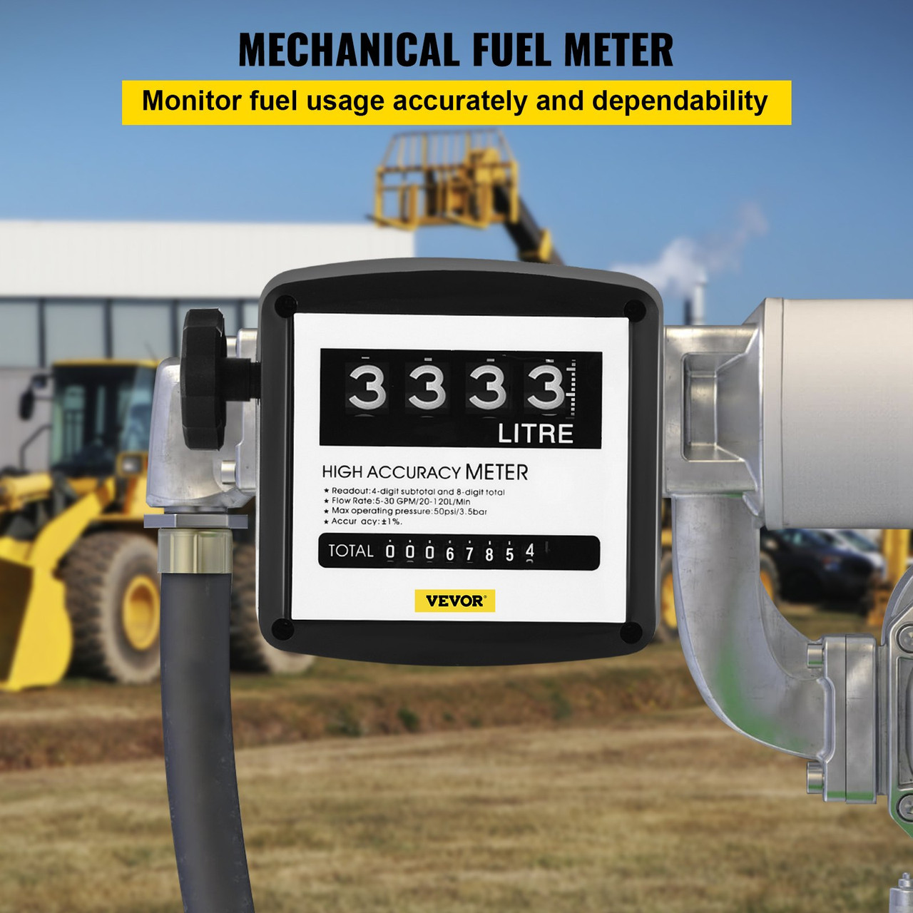 1" Mechanical Fuel Meter For All Fuel Transfer Pumps Fm-120-5 2 ñ1% Accuracy