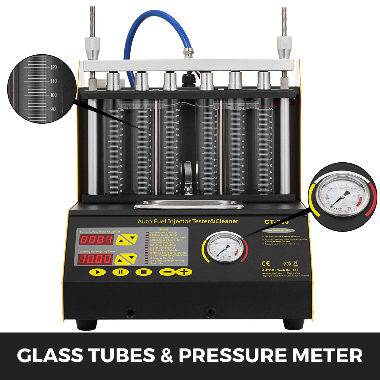 CT200 Ultrasonic Fuel Injector Cleaner Tester Machine For Car