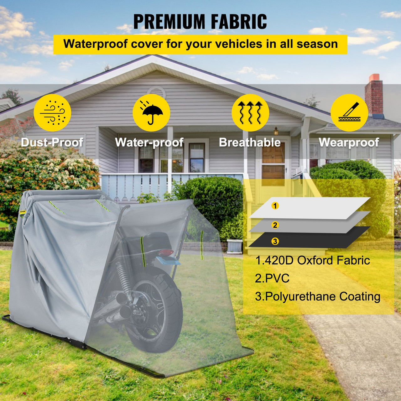 The Bike Shield Junior Motorcycle Shelter / Storage / Cover / Tent / Garage