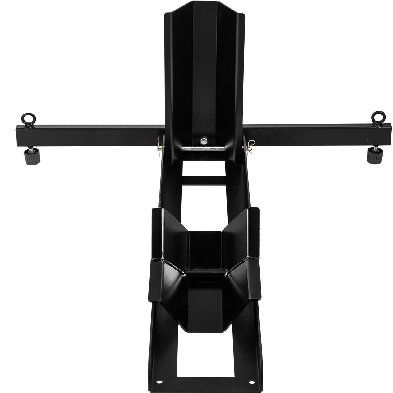 Motorcycle Front Tire Chock, 1800 lbs Heavy Duty Wheel Stand, Black Upright Motorbike Front Chock for 15"-22" Wheels, High-Grade Steel Trailer Stand, with Stable Tubes & Adjustable Holes