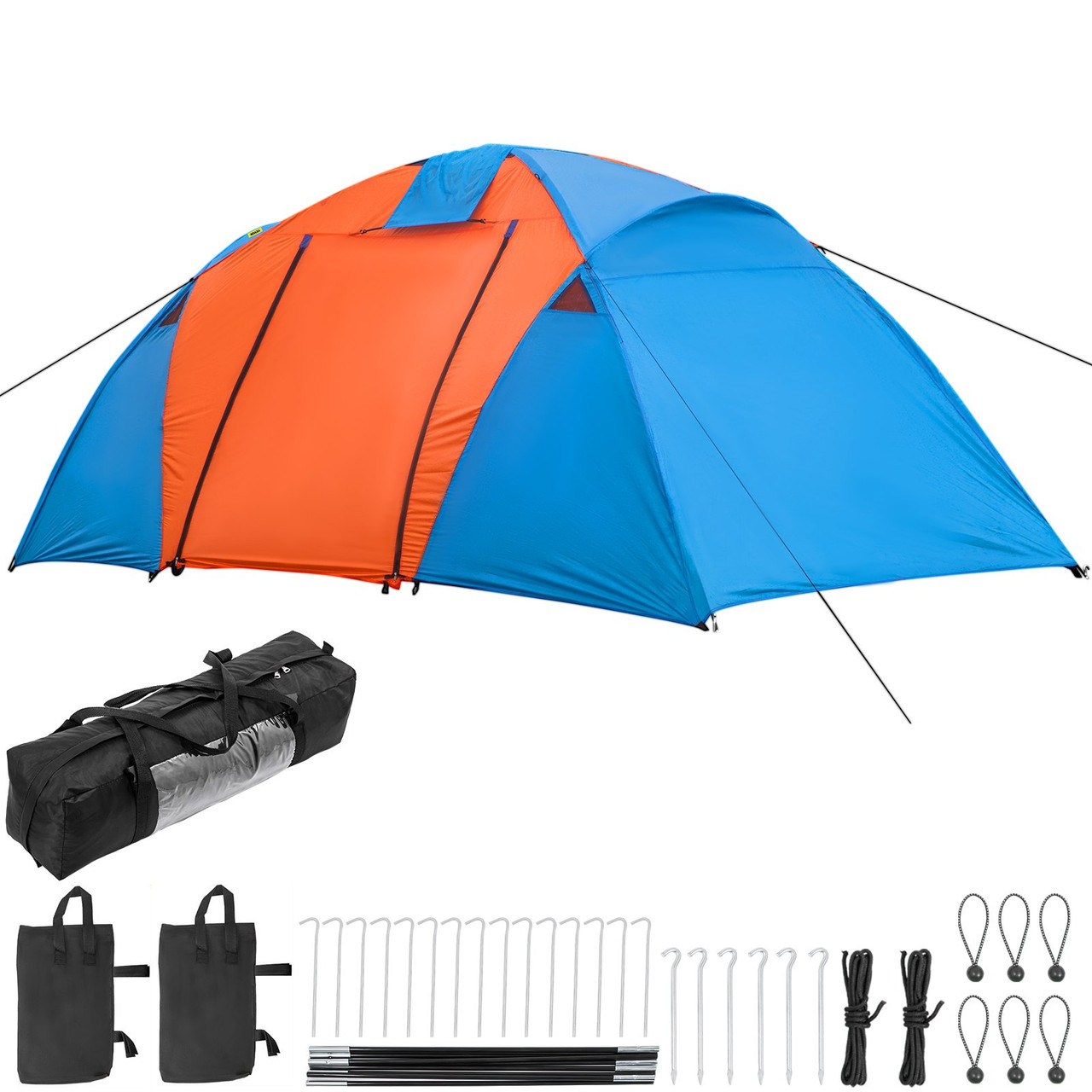 Motorcycle Camping Tent, 3-4 Person Motorcycle Tent for Camping, Waterproof Backpacking Tent w/Integrated Motorcycle Port, Easy Setup Motorcycle Tent for Outdoor Hiking Hunting Adventure Travel