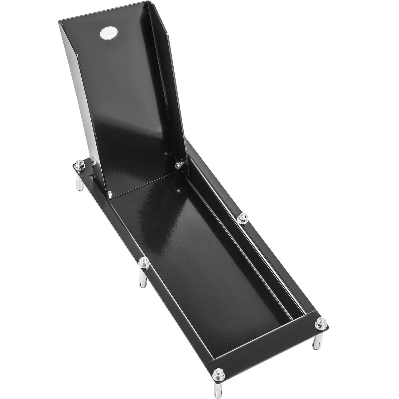 Recessed Wheel Chock, 1200 lbs Heavy Duty Wheel Stand, Black Motorbike Front Chock for 16" Wheels, High-Grade Steel Trailer Stand, with Space-Saving Design & Pre-Drilled Holes (Small-16 Inch)