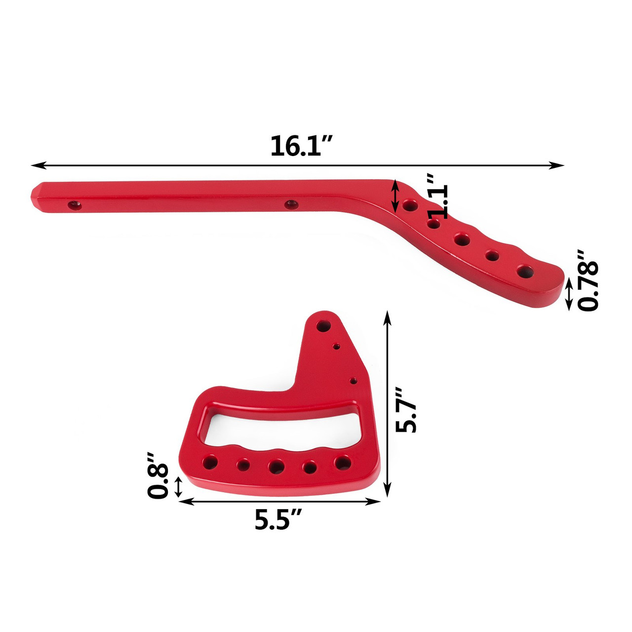 Upgraded Red Front & Rear Grab Bar Handles 2007-2017 Jeep Wrangler JK New