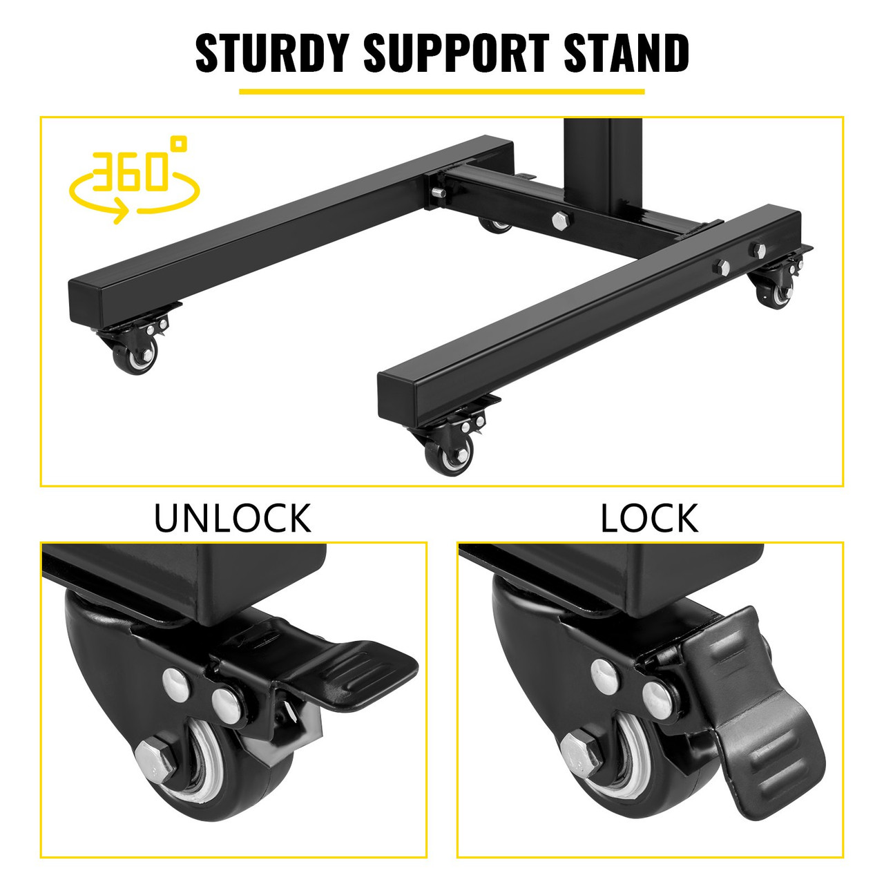 Strut Compressor 45# Steel Spring Compressor, Universal Fit Heavy Duty Strut Spring Compressor, Thick Compression Arms Spring Compressor Tool with Stand Auto Equipment Tool for Car Repairing