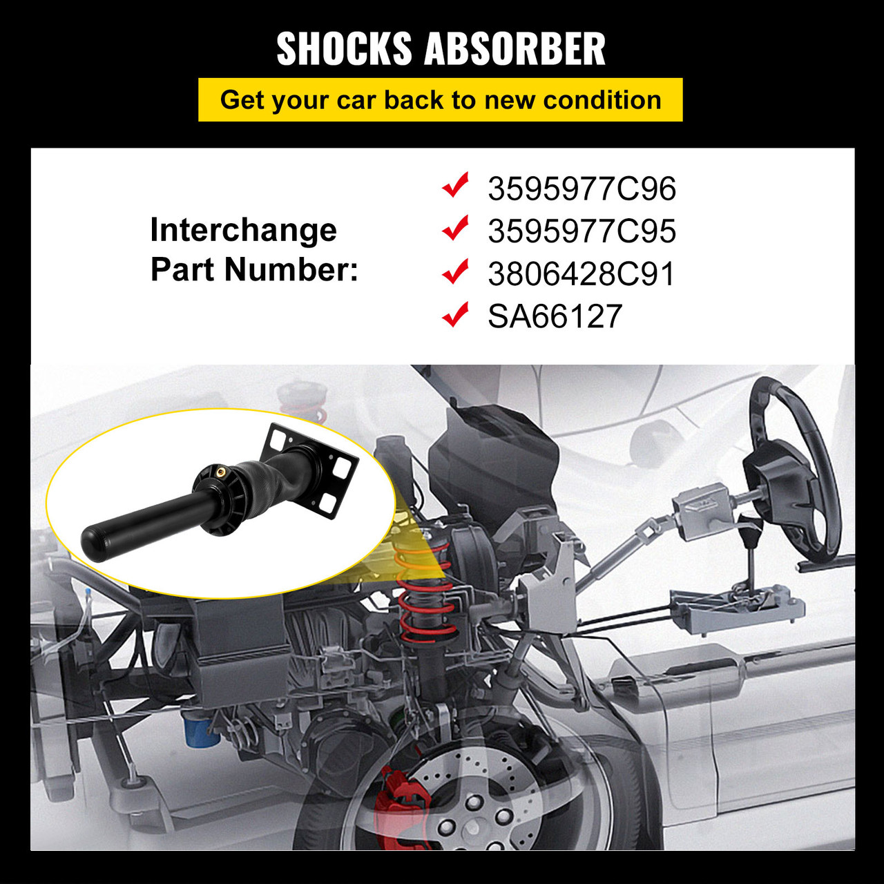 3595977C96 Cab Shock Absorber for International Prostar 2008