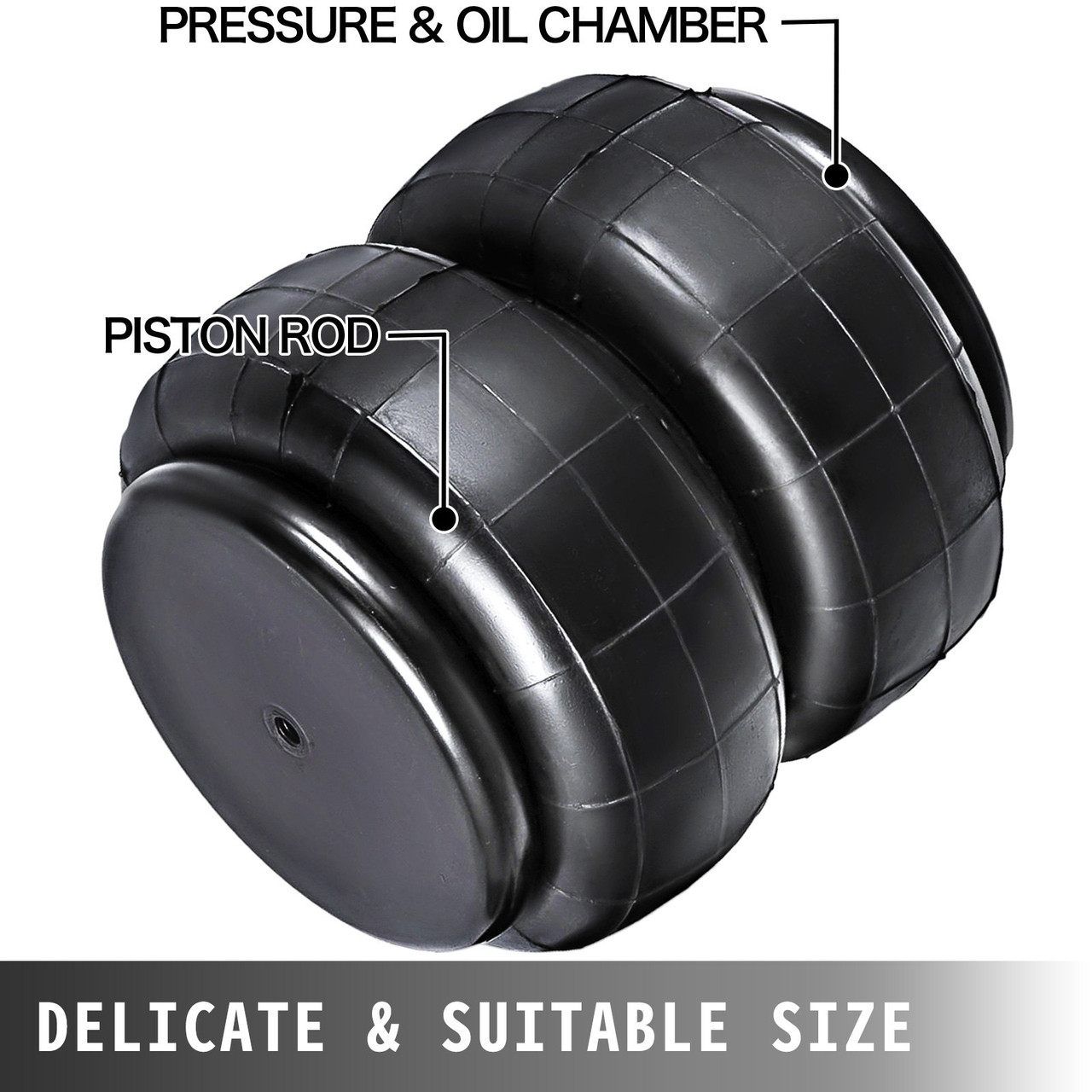 2 Air Lift Dominator D2600 Air Bags Single Port 1/2"npt Air Springs Suspension