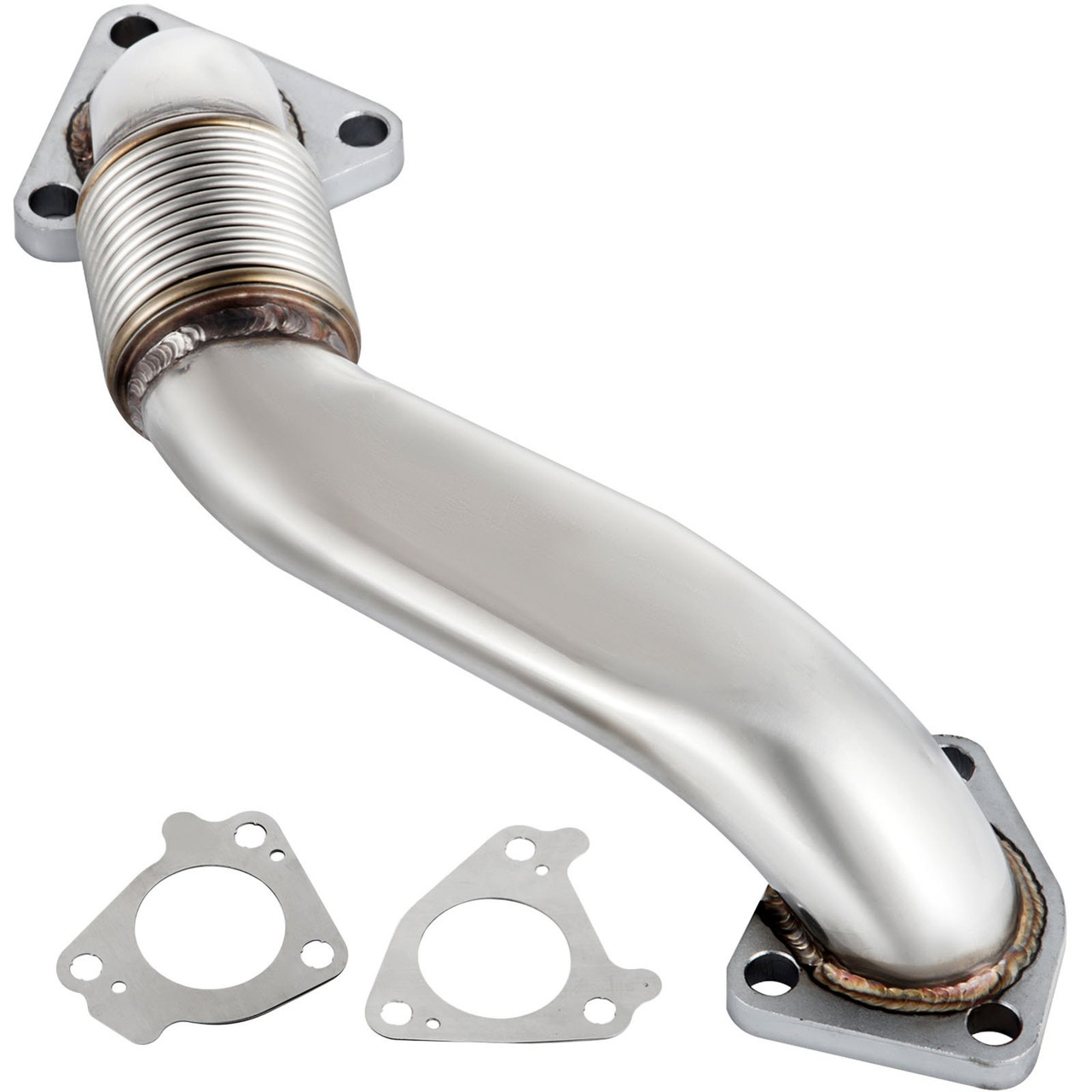 Bolt On Passenger Side Up-Pipe w/ Gaskets For LB7 LLY LBZ LMM LML 6.6L 2001-2016 Duramax