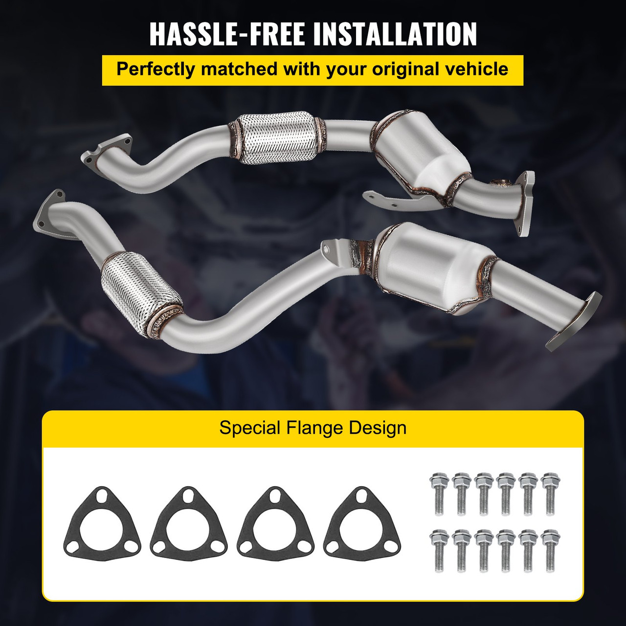 Pair of Catalytic Converter Fits 2008 2009 Audi Q7 3.6L V6