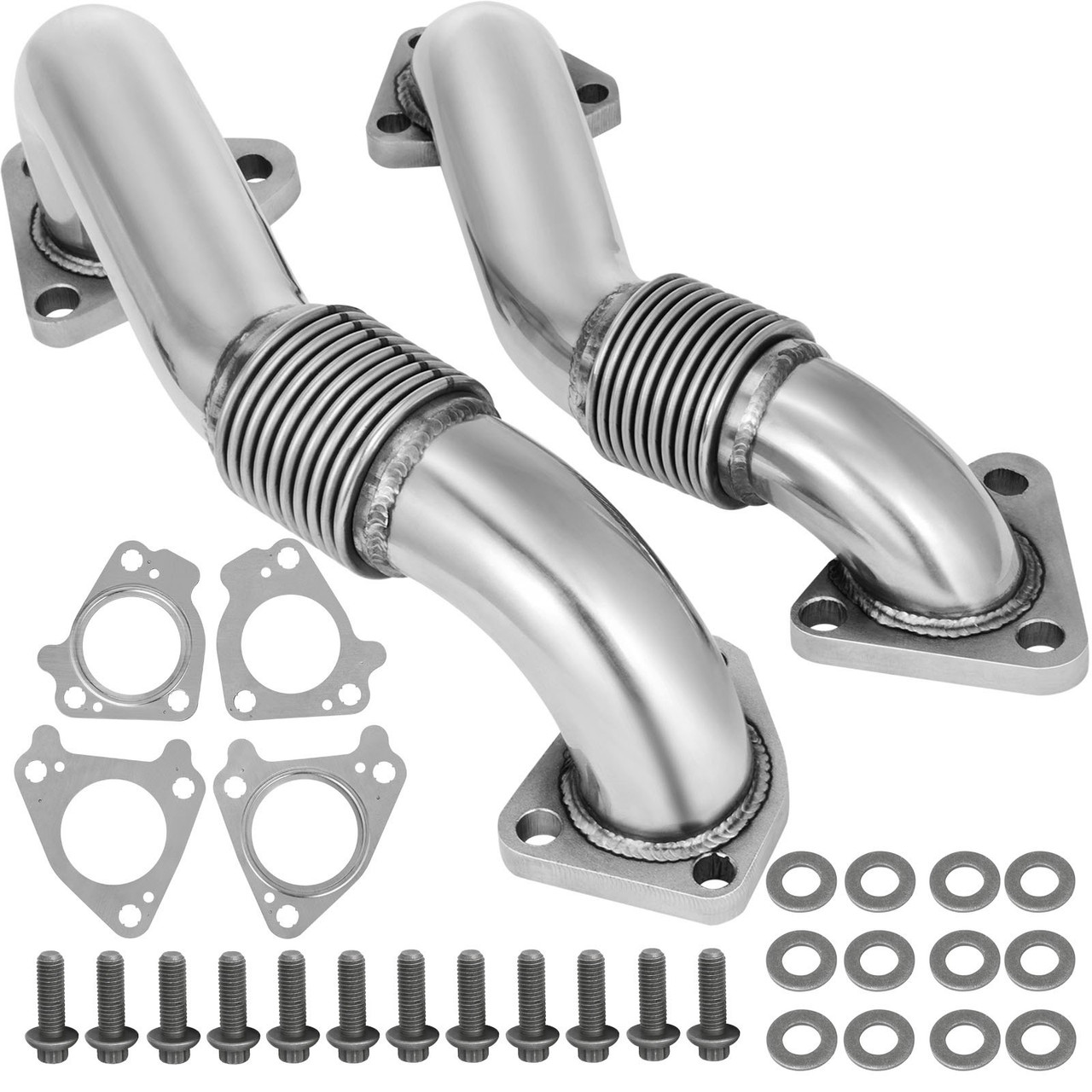 6.6L Duramax Heavy Duty Ugraded 304SS Up Pipes W/ Gaskets 01-16 GMC Chevy