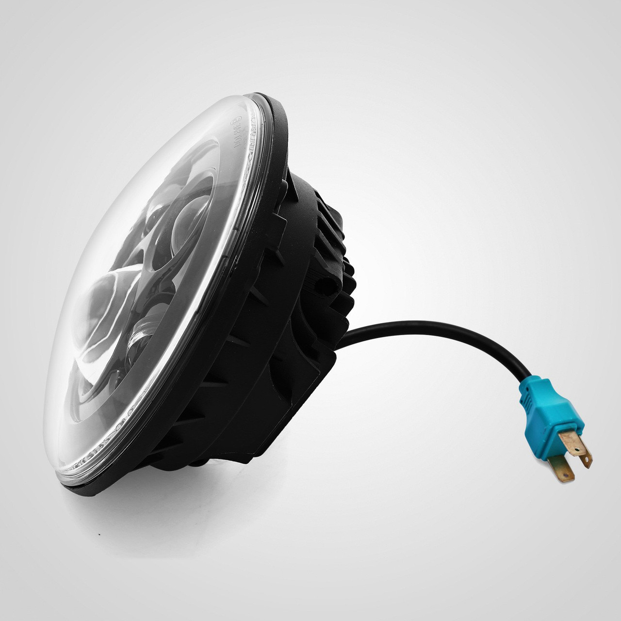 2pcs 7" For Jeep Wrangler Led HeadLight Halo Angle Eyes for 97-2016 JK TJ LJ