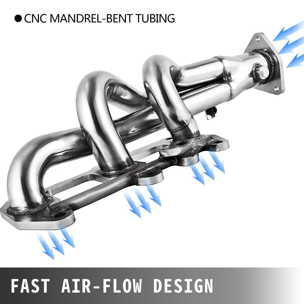 Manzo Stainless Steel Exhaust Header Fits Mazda RX-8 RX8 04 05 06 07 08