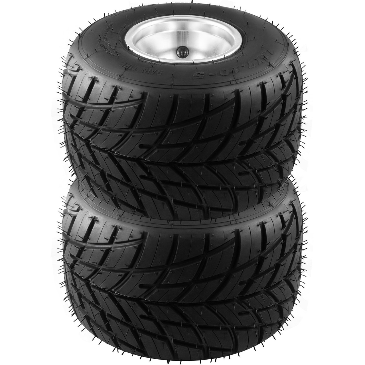 Go Kart Tires and Rims, 2pcs Rear Tires Rims, Go Cart Wheels and Tires 11"x6.0" Rear, HUB- Rim Fit Bolt Pattern 58 mm/2.28 inch with 3 Holes for Go Kart, Drift Trike, Buggy