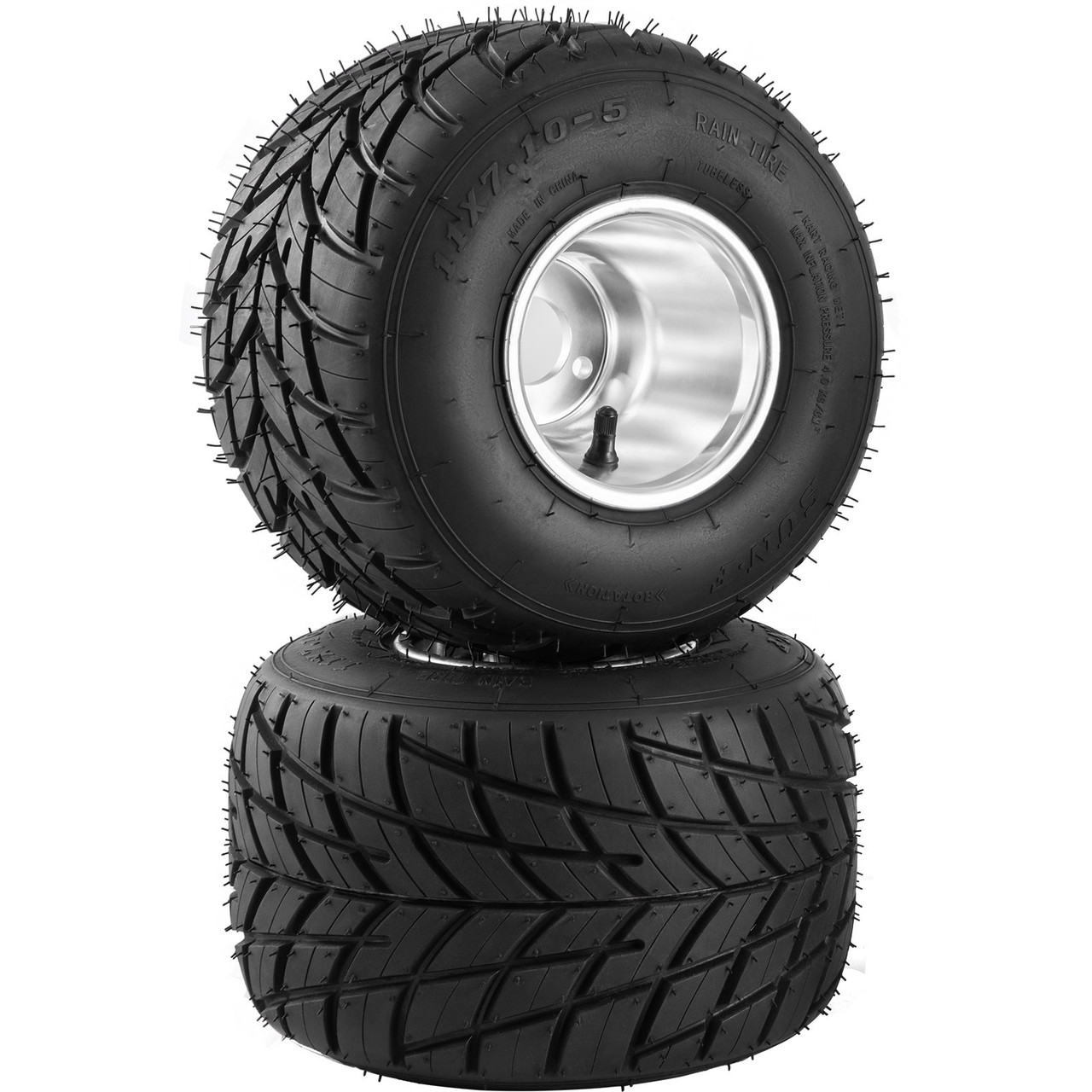 Go Kart Tires and Rims, 2pcs Rear Tires Rims, Go Cart Wheels and Tires ...