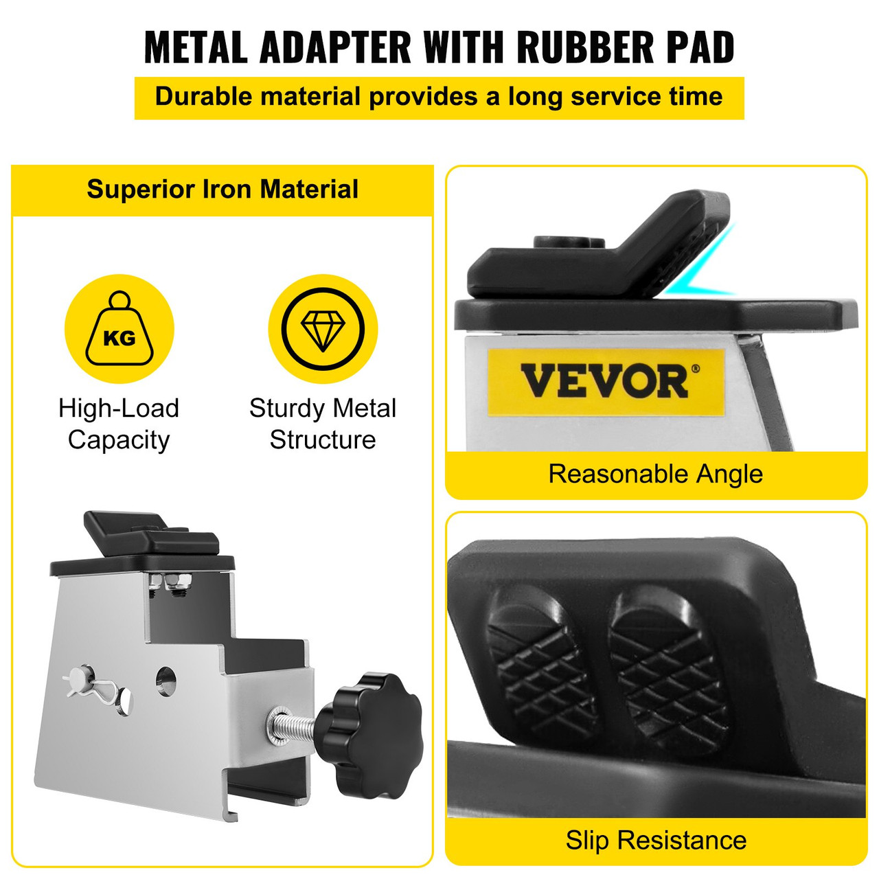 Tire Changer Adapter, 4pcs ATV Motorcycle Adapter, Metal Structure Tire Adapter Rim Clamp with a Mount/Demount Duck Head, ATV Tire Adapters with Rubber Pads for ATV Motorcycle Adapter Tyre