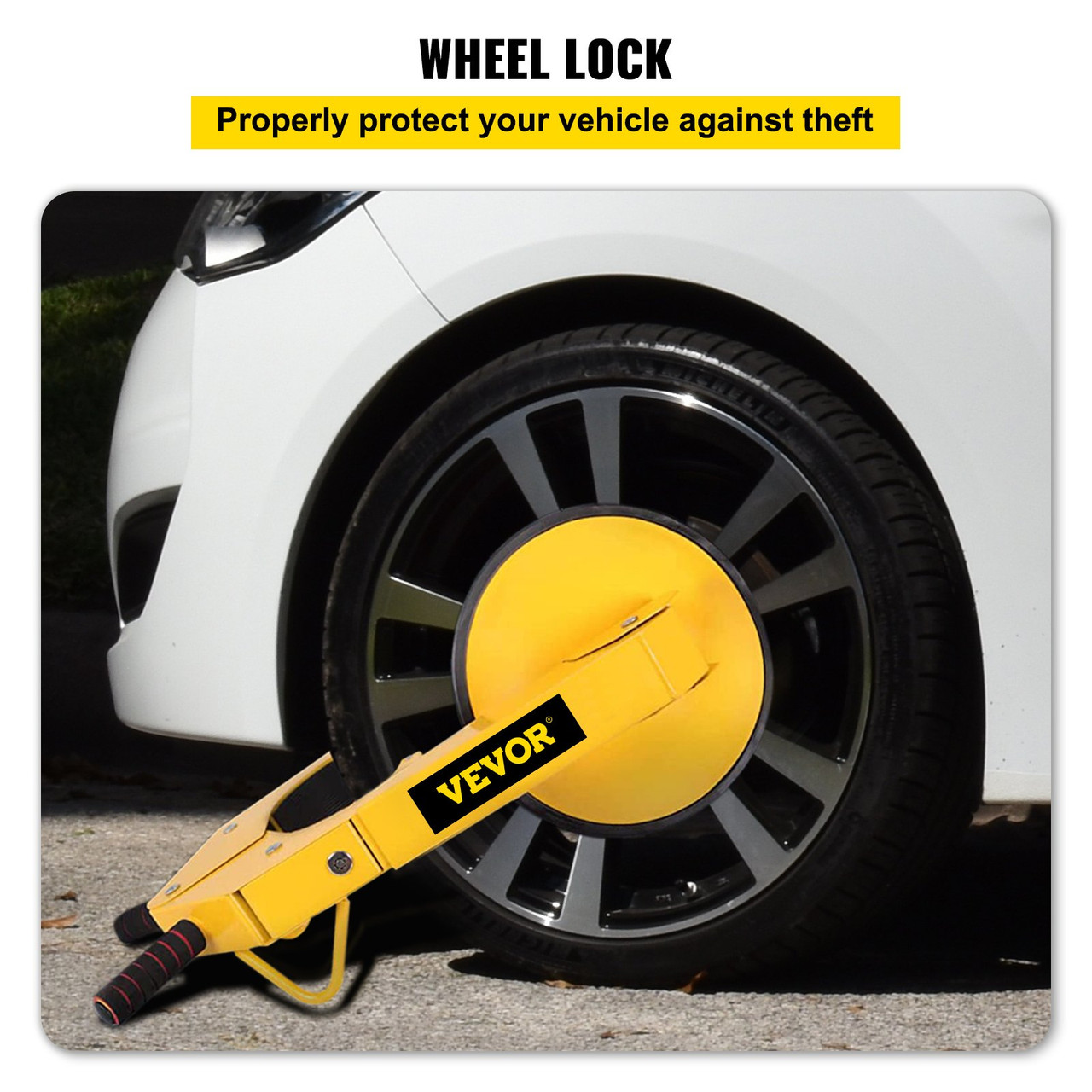 2PCS Wheel Lock Clamp Boot Adjustable Tire Lock Anti-Theft Wheel Lock Parking Boot Claw Tire Clamp Wheel Lock for Car, Truck, UTV, ATV Parking