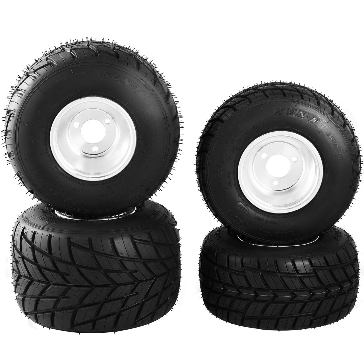 Go Kart Wheels Go Kart Rain Tires Durable 2 Front And 2 Rear 10x4.50-5 11x6.0-5