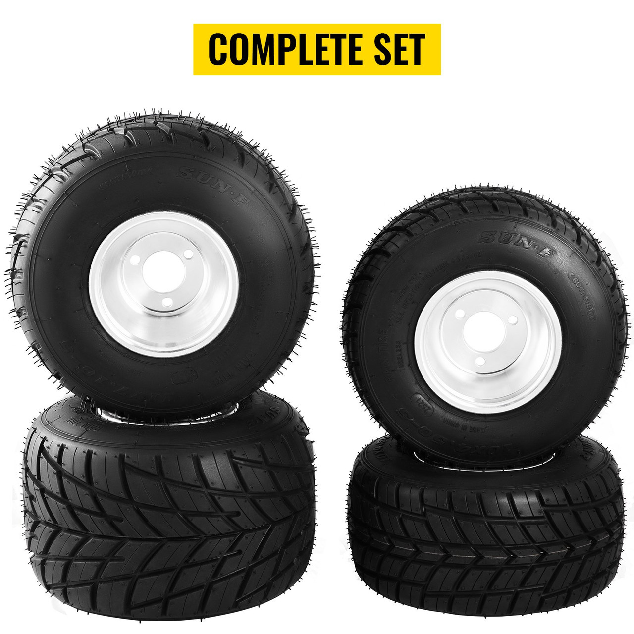 Go Kart Wheels Go Kart Rain Tires Durable 2 Front And 2 Rear 10x4.50-5