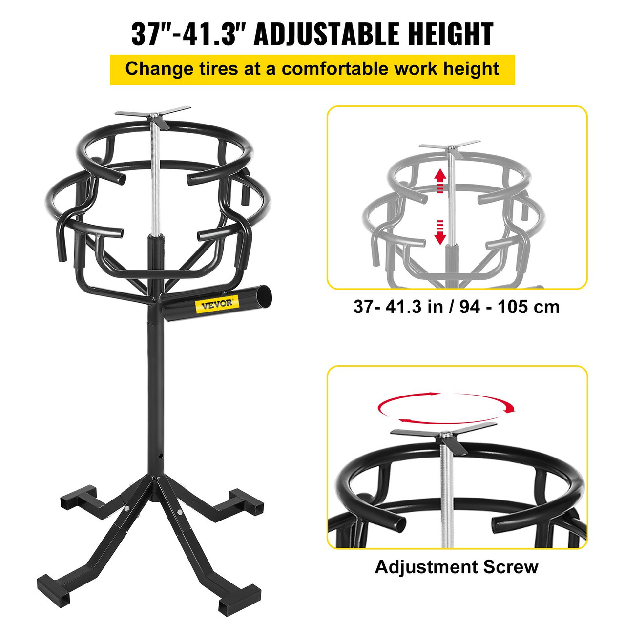 Motorcycle Tire Changing Stand Tire Changer Adjustable Height 37" - 41.3"