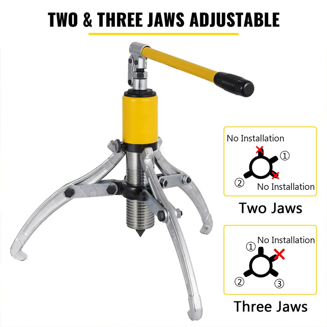 15 Ton Hydraulic Gear/Bearing/Wheel Bearing Puller Separator 2 or 3 Jaws w/ Case