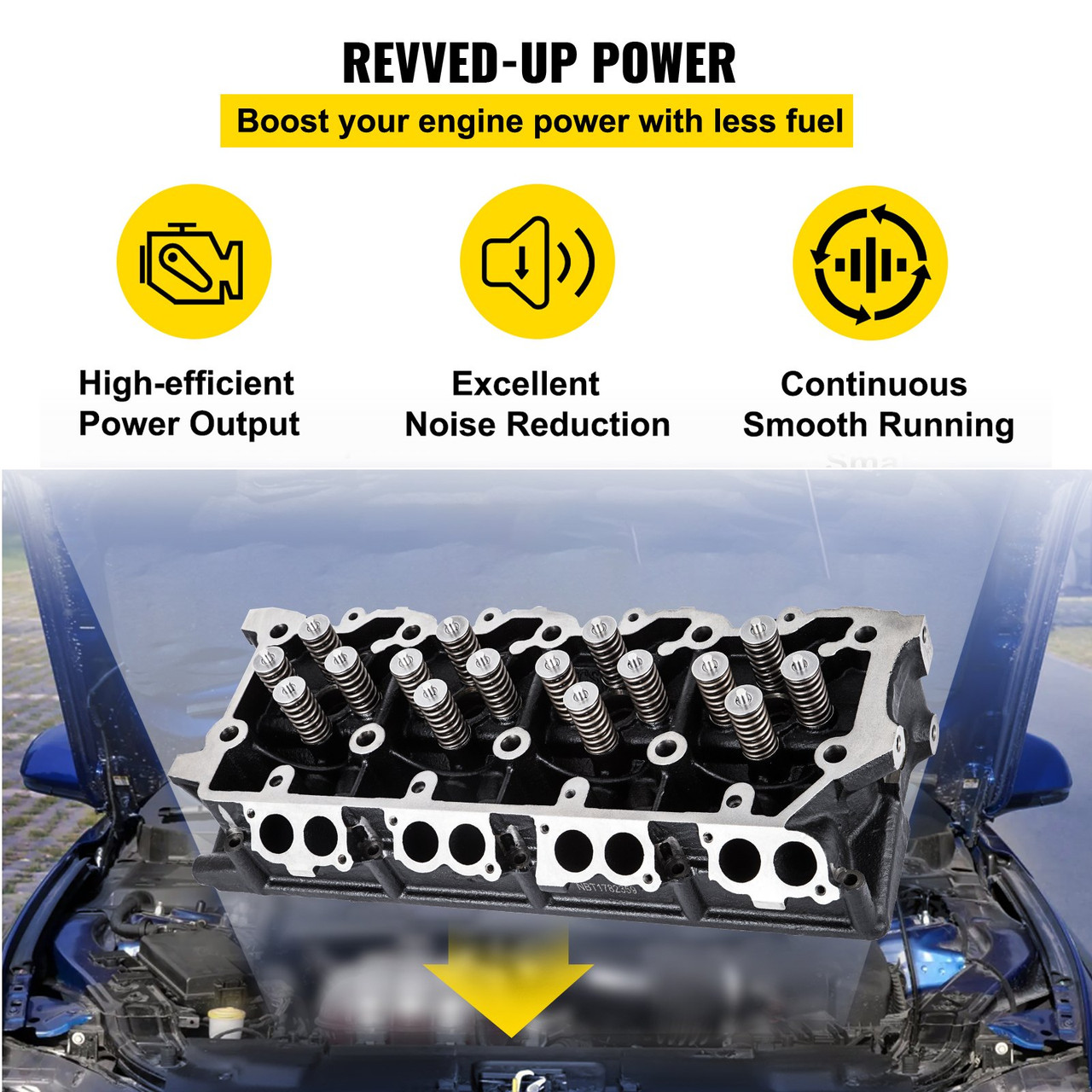 Cylinder Heads Powerstroke 6.4L Fit for 08-10 Ford F250 F350 F450 F550