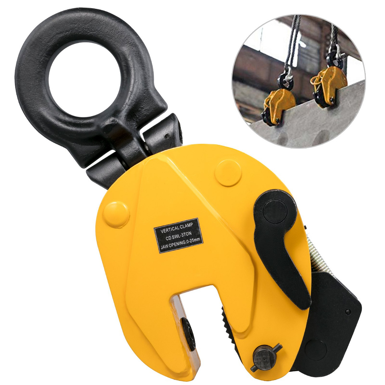 Lifting Clamp 6600Lbs/3T, Working Load Vertical Plate Clamp 0-1inch ...
