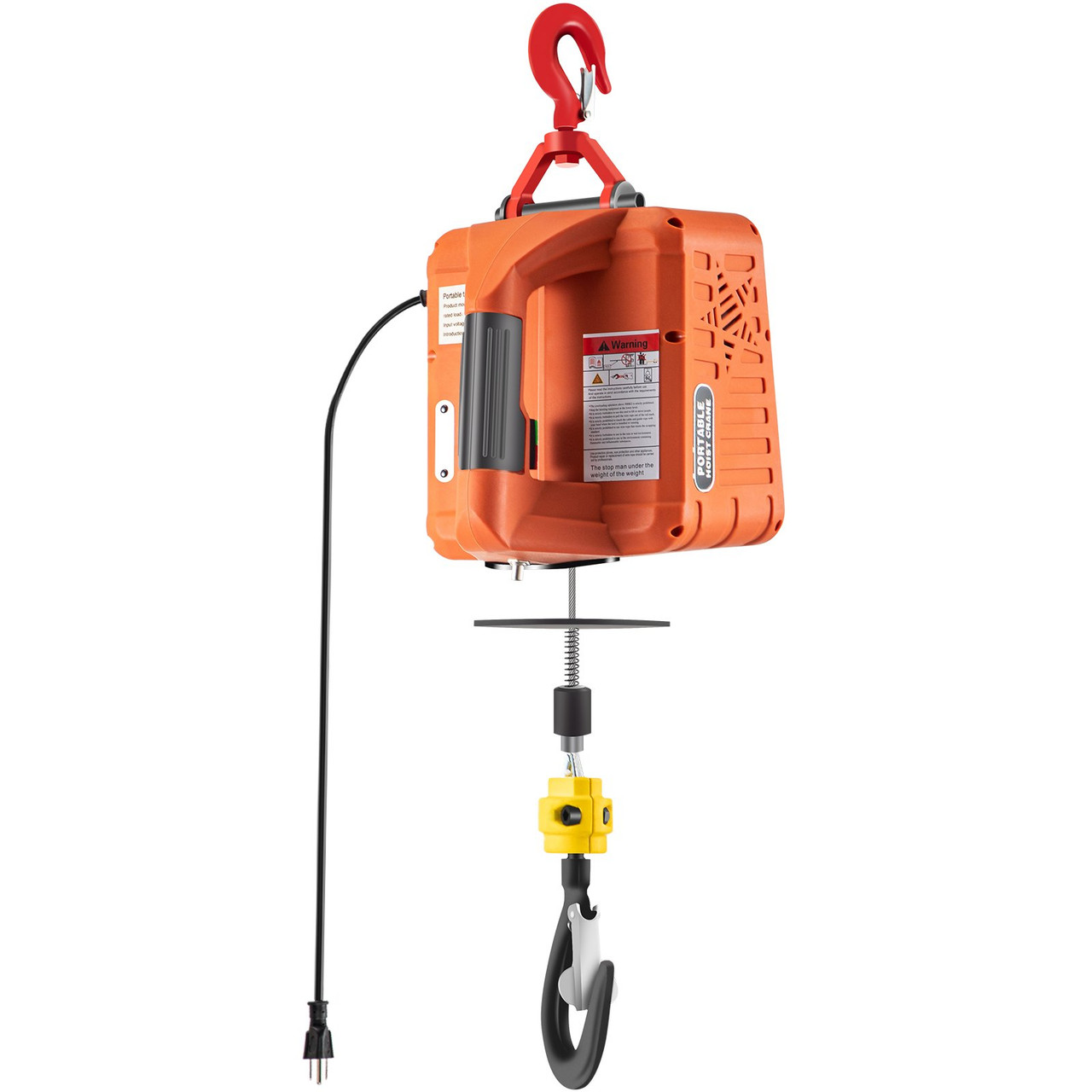 Electric Hoist Winch, 1100lbs Portable Electric Winch, 1500W 110V Power Winch Crane, 25ft Lifting Height, w/Wireless Remote Control and Overload Protection for Garages Warehouse Lifting Towing