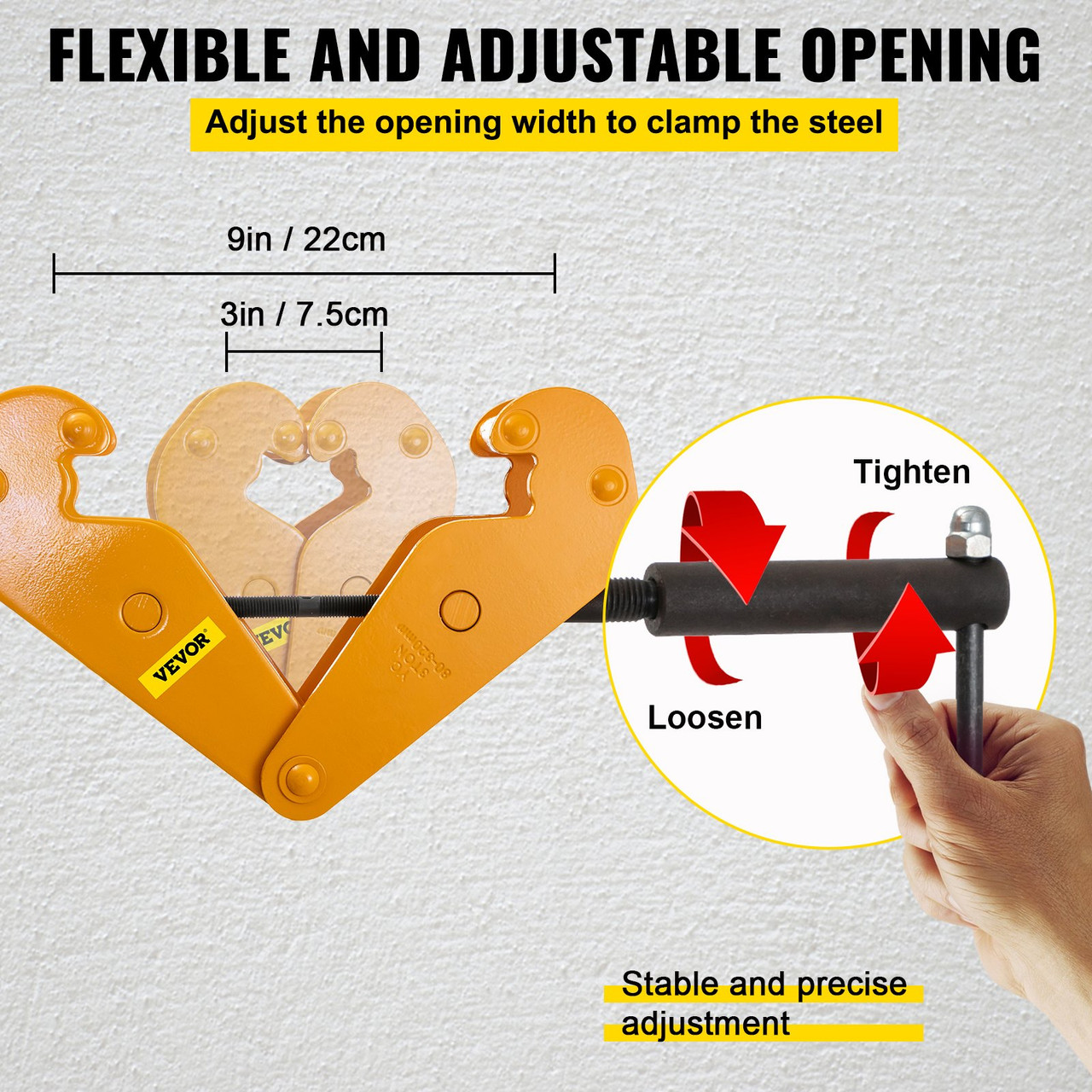 Beam Clamp I Beam Lifting Clamp 2200lbs/1tonheavy Duty Beam Hangers In Yellow