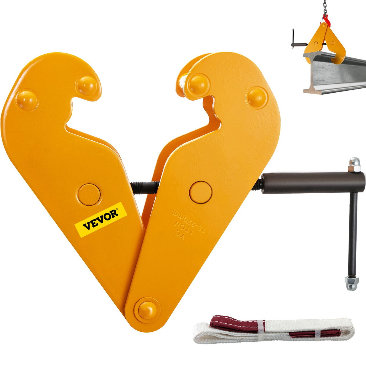 Beam Clamp I Beam Lifting Clamp 2200lbs/1tonheavy Duty Beam Hangers In Yellow