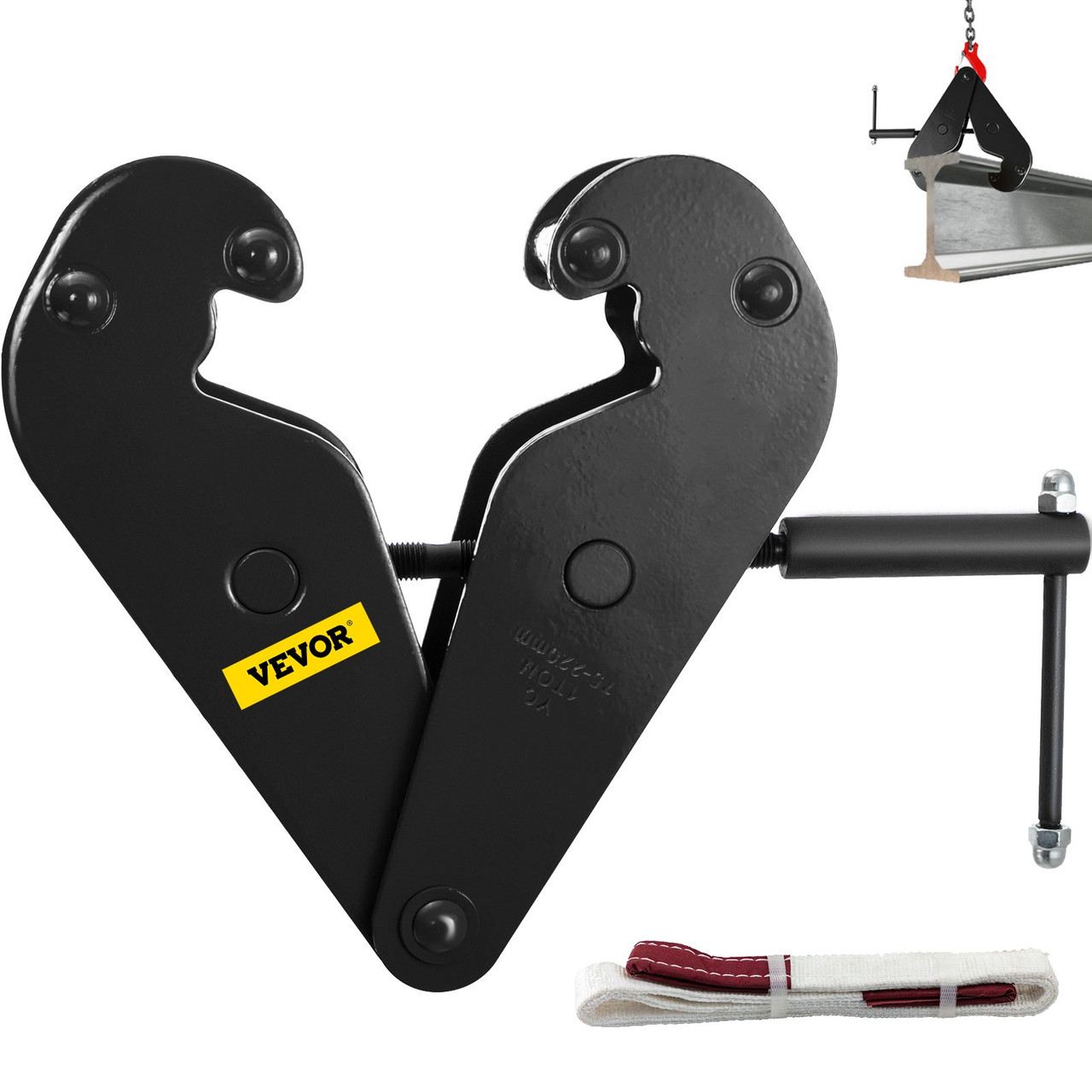 Beam Clamp I Beam Lifting Clamp 2200lbs/1ton Heavy Duty Beam Hangers in Black