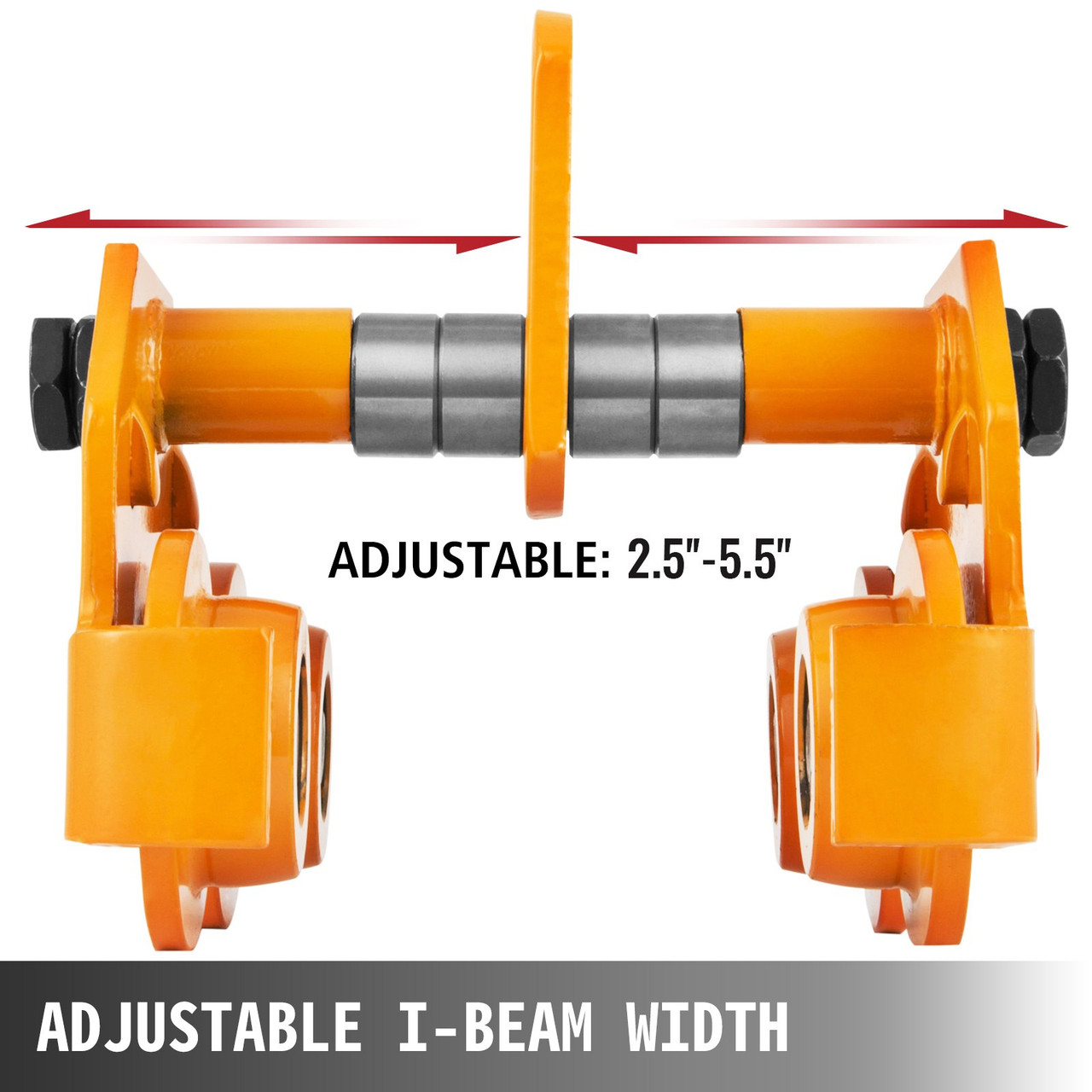 3 Ton Push Beam Track Roller Trolley Capacity 6600lbs Heavy Loads Solid Steel
